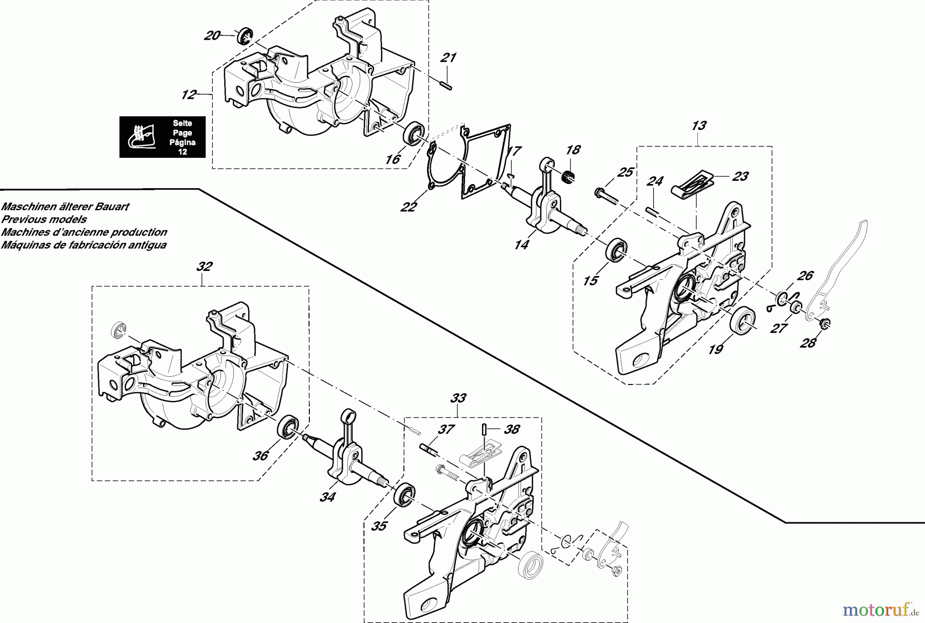  Dolmar Kettensägen Benzin Kettensäge PS-52 2  Kurbelgehäuse