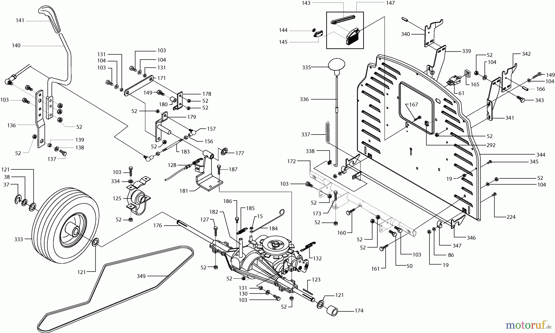 Dolmar Rasentraktoren TM-102.17 H TM-102.17 H (2001) 4 GETRIEBE, ANTRIEB