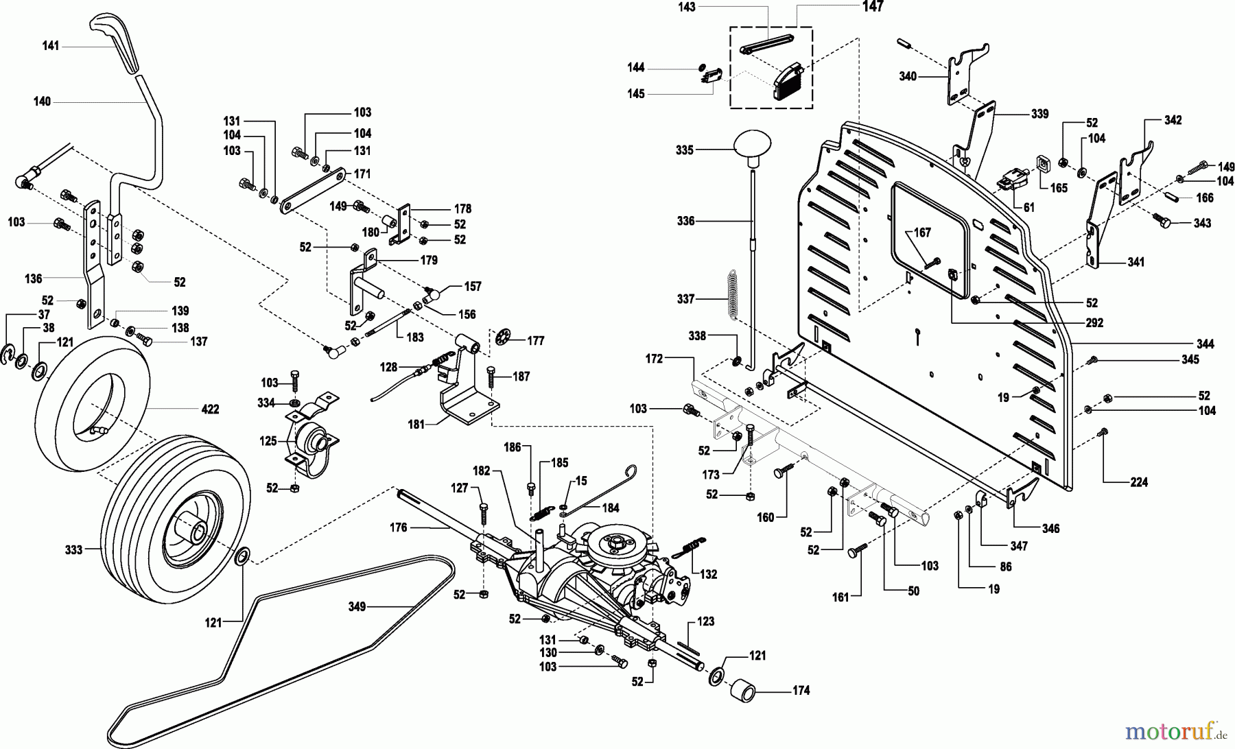 Dolmar Rasentraktoren TM-102.17 H TM-102.17 H (2002) 4 GETRIEBE, ANTRIEB