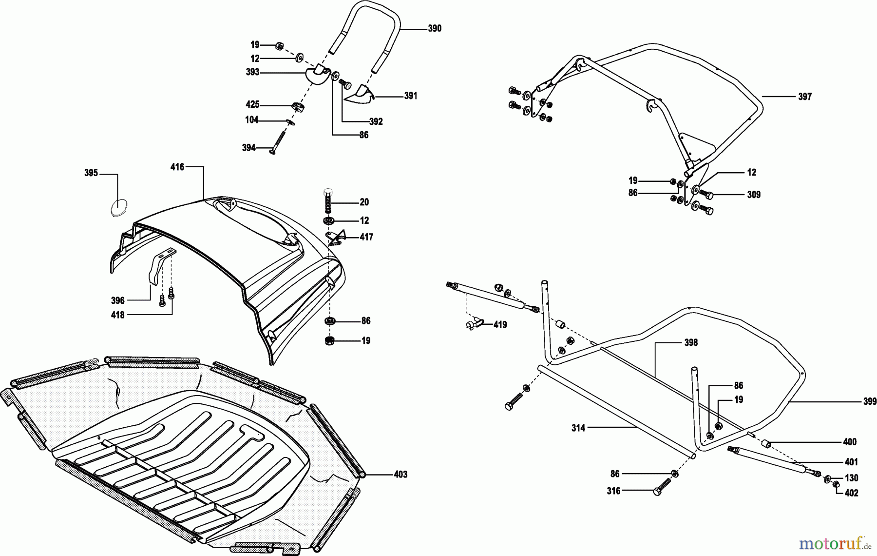 Dolmar Rasentraktoren TM-102.17 H TM-102.17 H (2002) 9 Grasfangsack