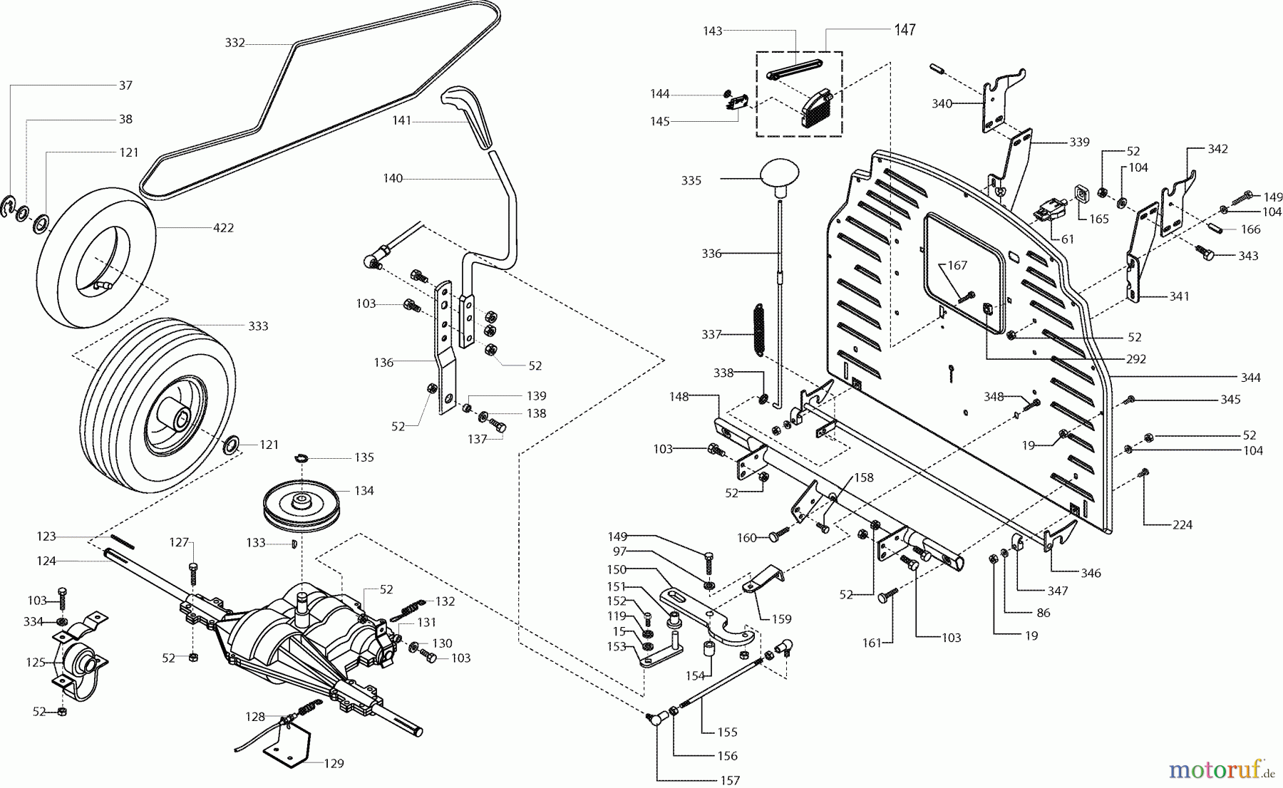 Dolmar Rasentraktoren TM-102.13 TM-102.13 (2003) 3 GETRIEBE, ANTRIEB