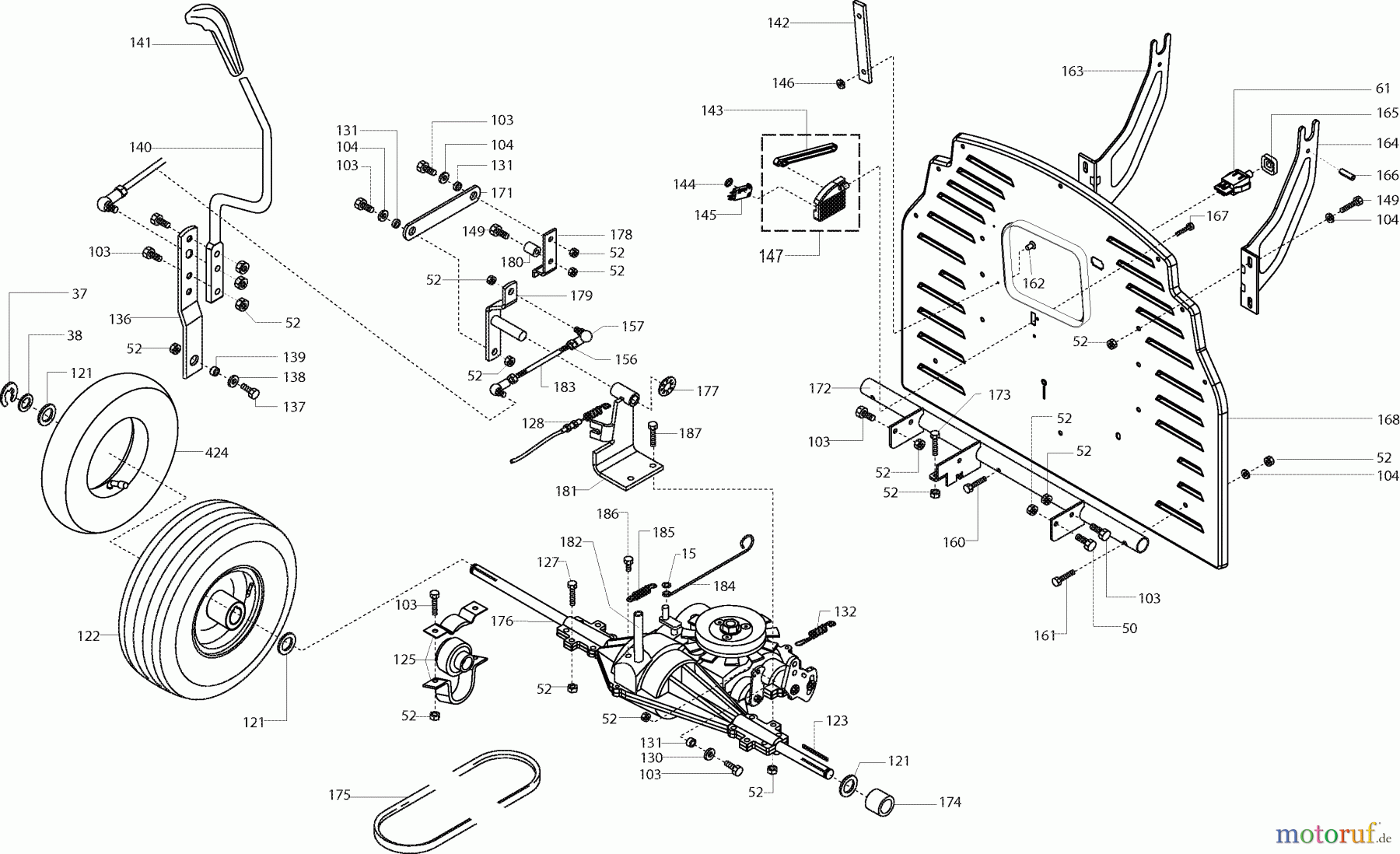 Dolmar Rasentraktoren TM-85.13 H TM-85.13 H (2003) 4 GETRIEBE, ANTRIEB
