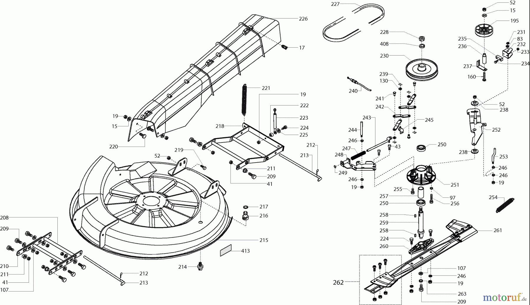 Dolmar Rasentraktoren TM-85.13 H TM-85.13 H (2003) 6 SCHNEIDWERKZEUG