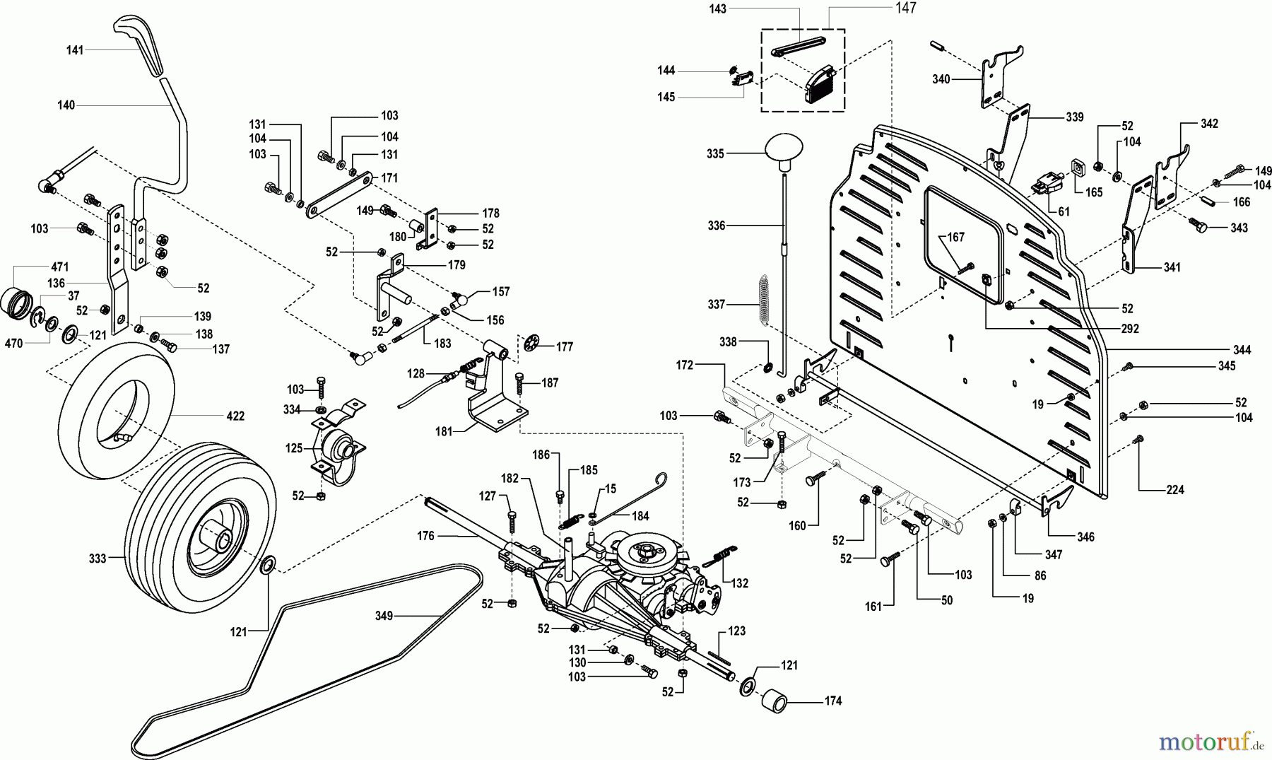 Dolmar Rasentraktoren TM-102.17 H TM-102.17 H (2004) 4 GETRIEBE, ANTRIEB