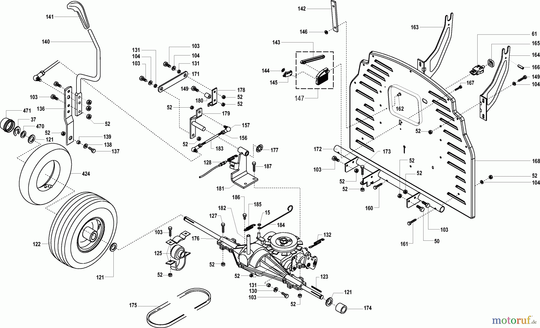  Dolmar Rasentraktoren TM-85.13 H TM-85.13 H (2004) 4  GETRIEBE, ANTRIEB