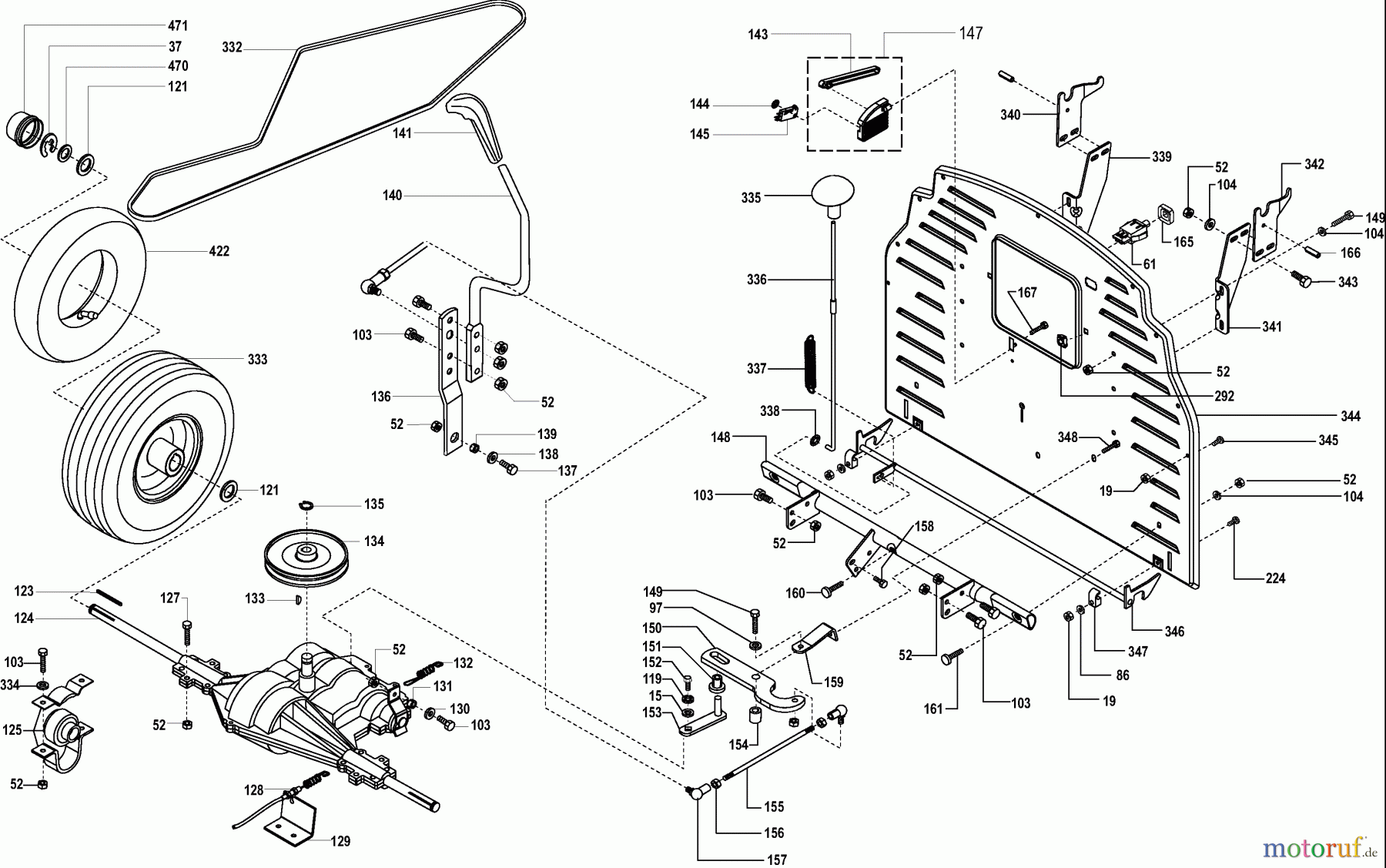 Dolmar Rasentraktoren TM-102.13 TM-102.13 (2005) 3 GETRIEBE, ANTRIEB