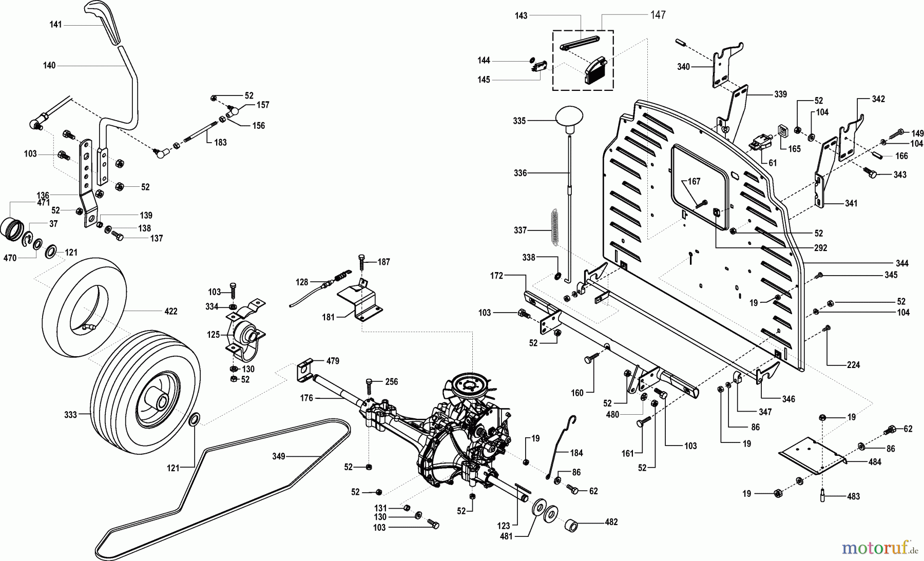 Dolmar Rasentraktoren TM-102.17 H TM-102.17 H (2005) 4 GETRIEBE, ANTRIEB