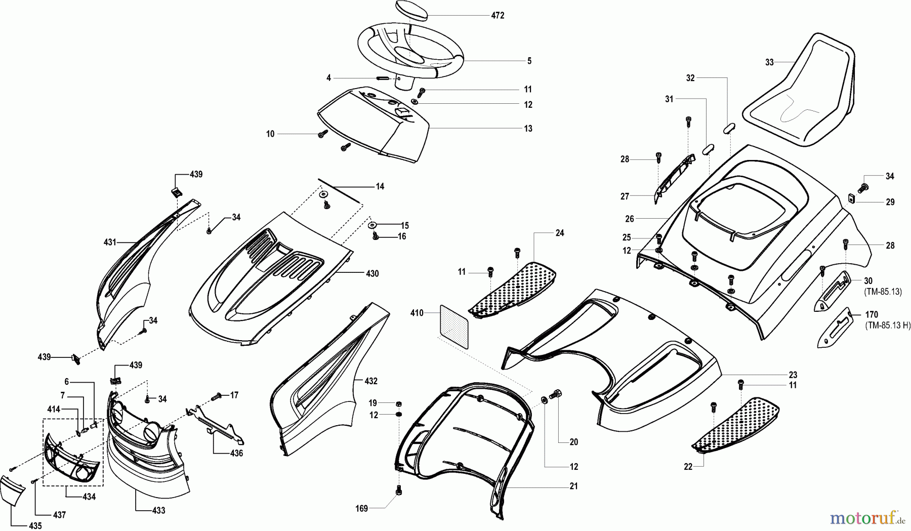 Dolmar Rasentraktoren TM-85.13 TM-85.13 (2005) 1 KARROSSERIE