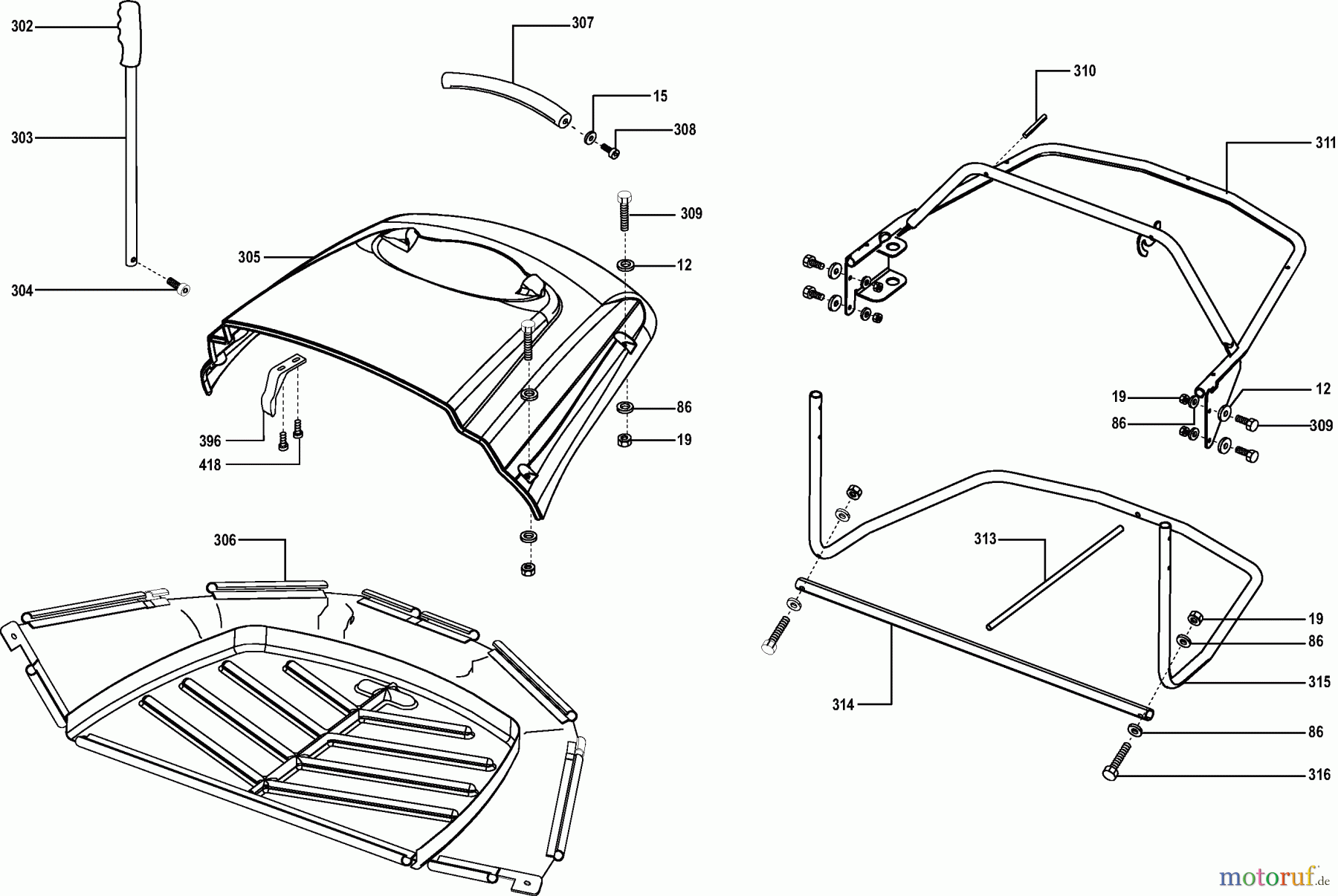  Dolmar Rasentraktoren TM-85.13 TM-85.13 (2005) 8  Grasfangsack