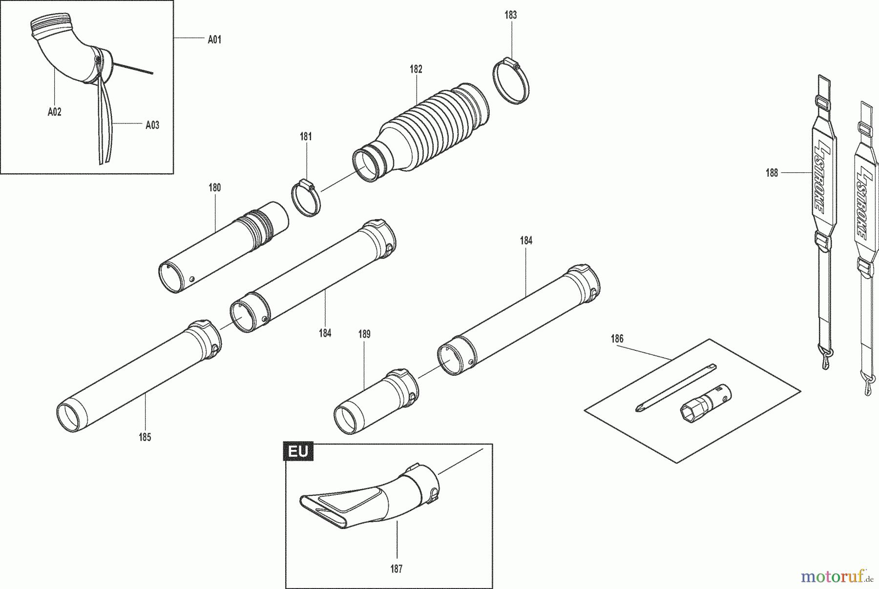 Dolmar Blasgeräte Benzin PB-7600.4 11 Werkzeuge, Zubehör