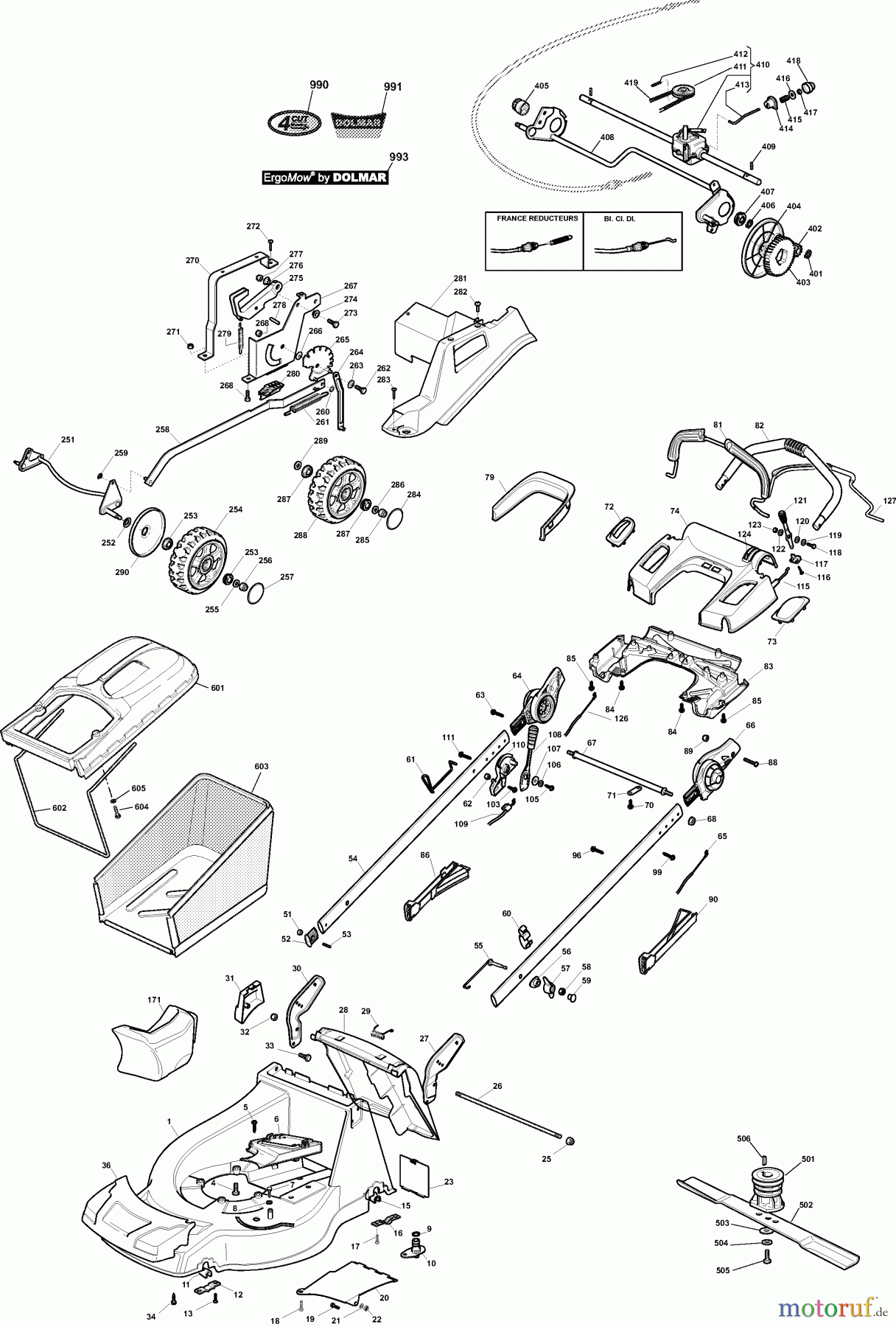 Dolmar Rasenmäher Benzin PM-5365 S3 pro PM-5365 S3 pro (2008-2010) 16 PM-5365 S3 PRO