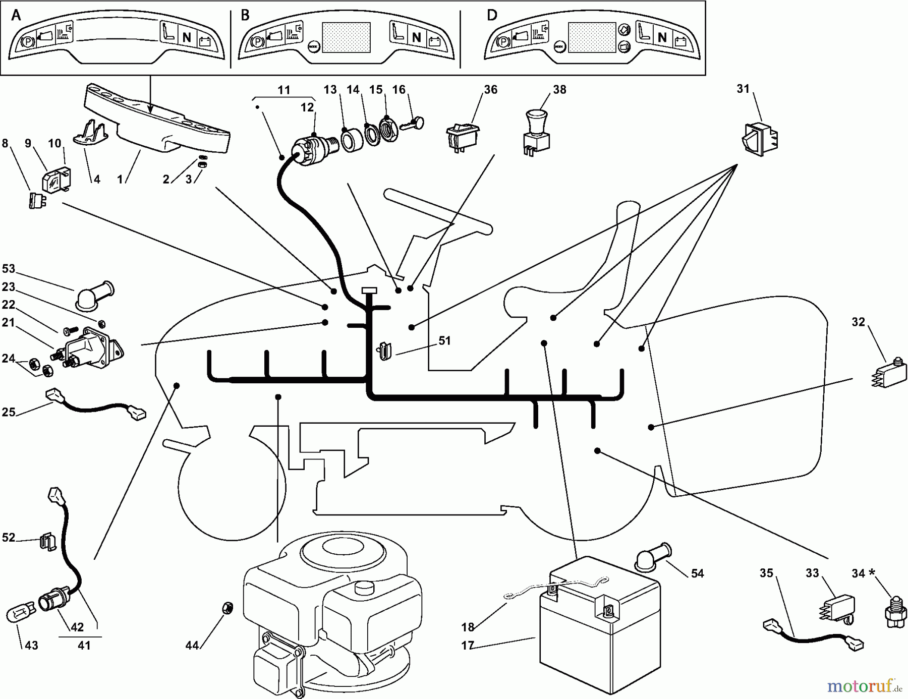  Dolmar Rasentraktoren TM12222H2 TM-122.22 H2 (2008) 11b  ELEKTRISCHE TEILE