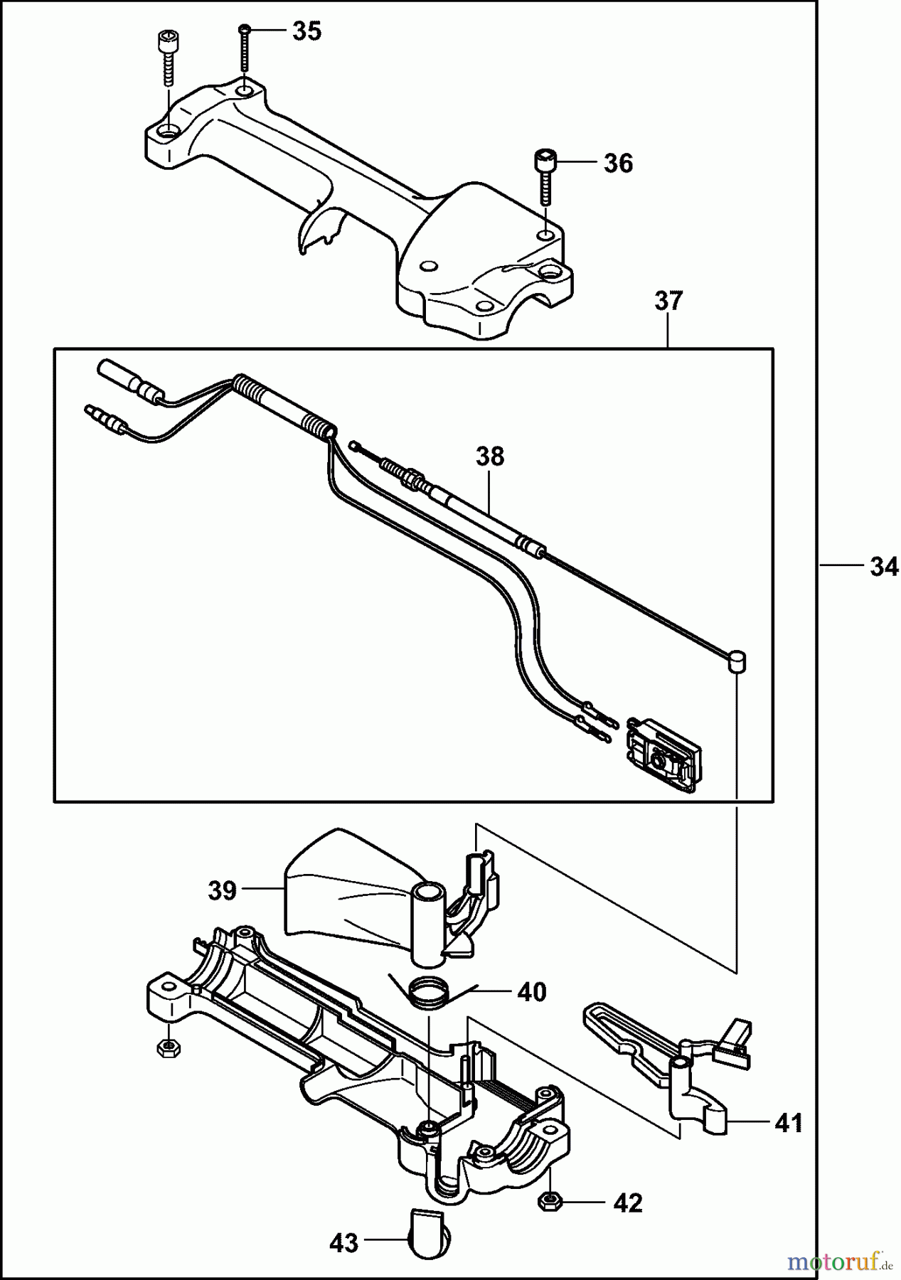 Dolmar Motorsensen & Trimmer Benzin 2-Takt MS-26 C 2 Gasgriff, Handgriff