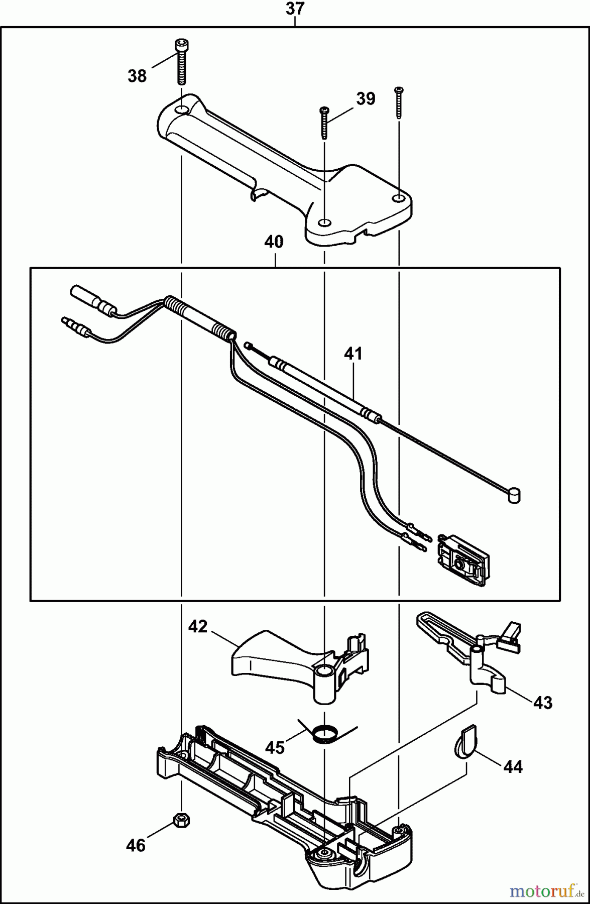  Dolmar Motorsensen & Trimmer Benzin 2-Takt MS-26 U 2  Gasgriff, Handgriff