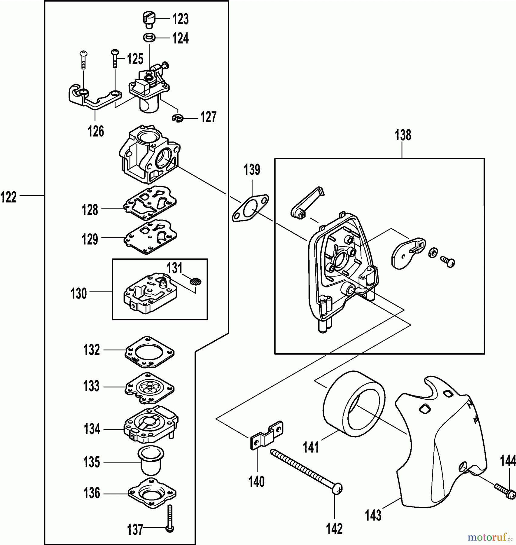  Dolmar Motorsensen & Trimmer Benzin 2-Takt MS-26 C 4  Vergaser, Luftfilter