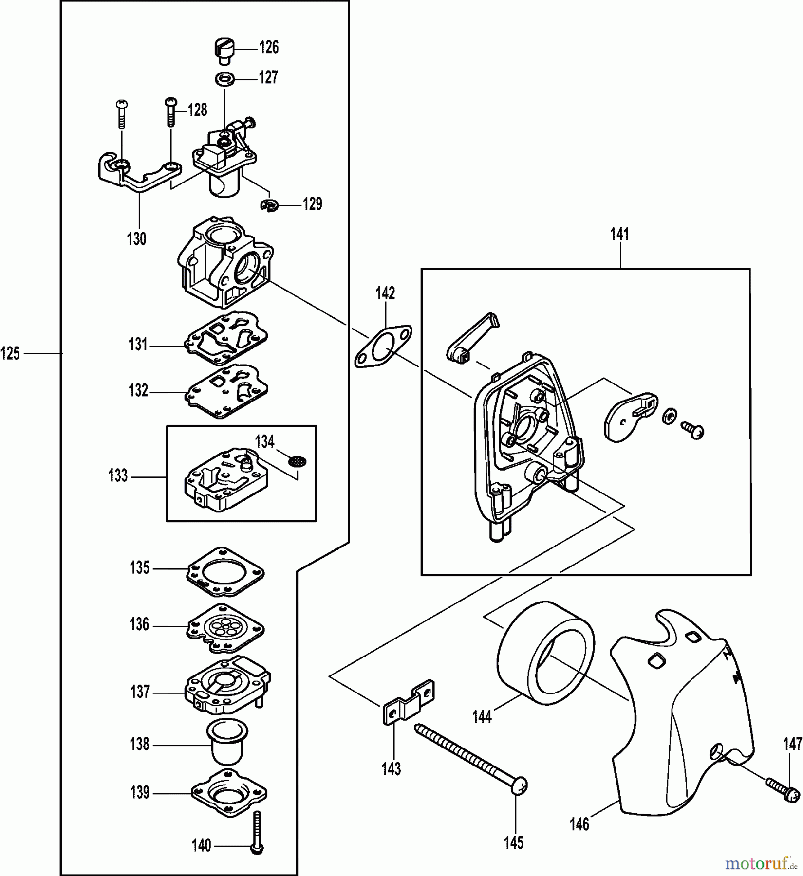  Dolmar Motorsensen & Trimmer Benzin 2-Takt MS-26 U 4  Vergaser, Luftfilter