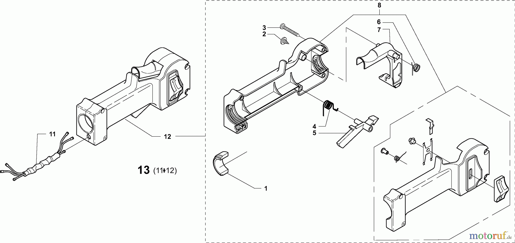 Dolmar Erdbohrer PD-520 3 Gasgriff kpl.