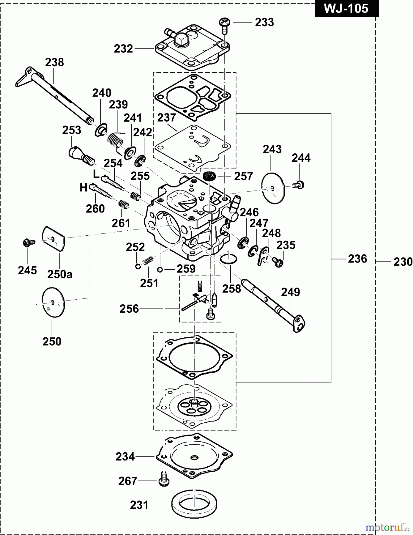 Dolmar Trennschleifer Benzin PC-7314 C 4  Vergaser