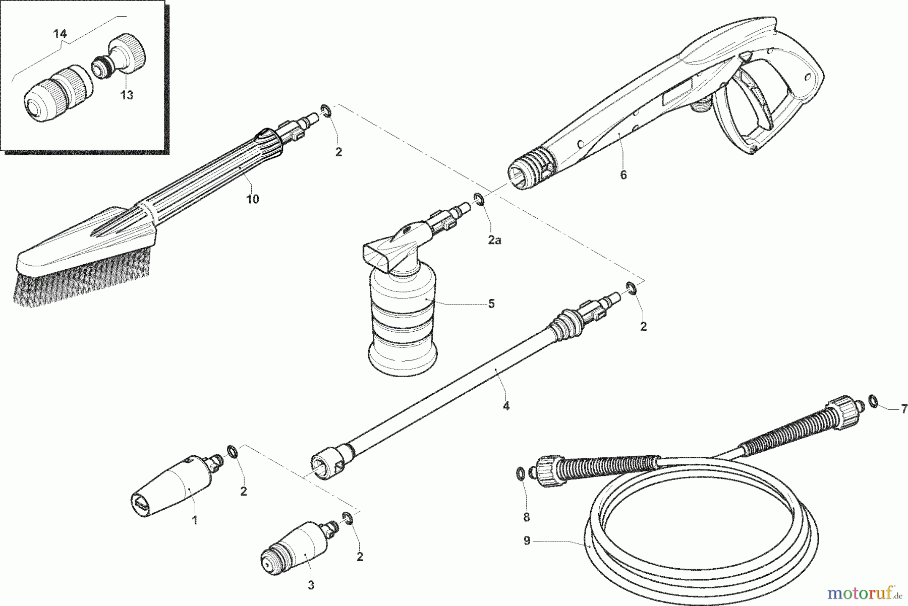  Dolmar Hochdruckreiniger Elektro HP-115 5  Zubehör