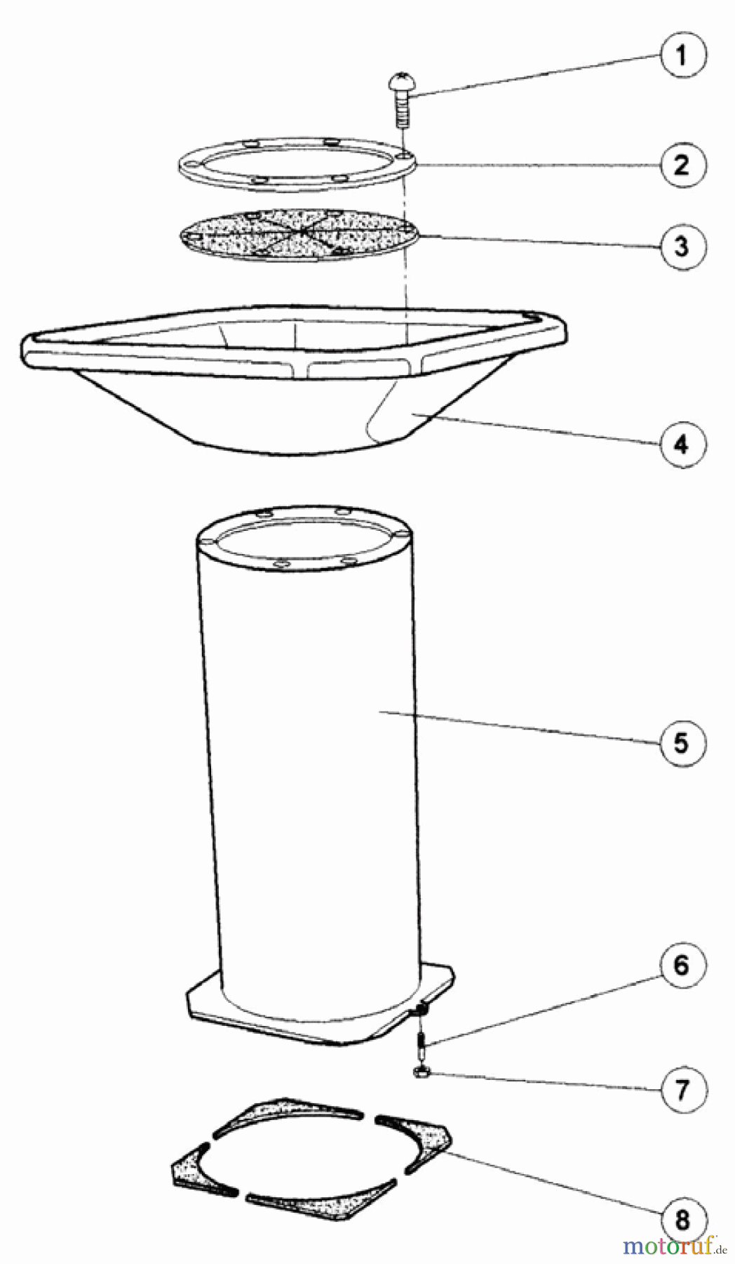 Dolmar Häcksler Benzin PH-4041 1 Trichter, Anschlußrohr