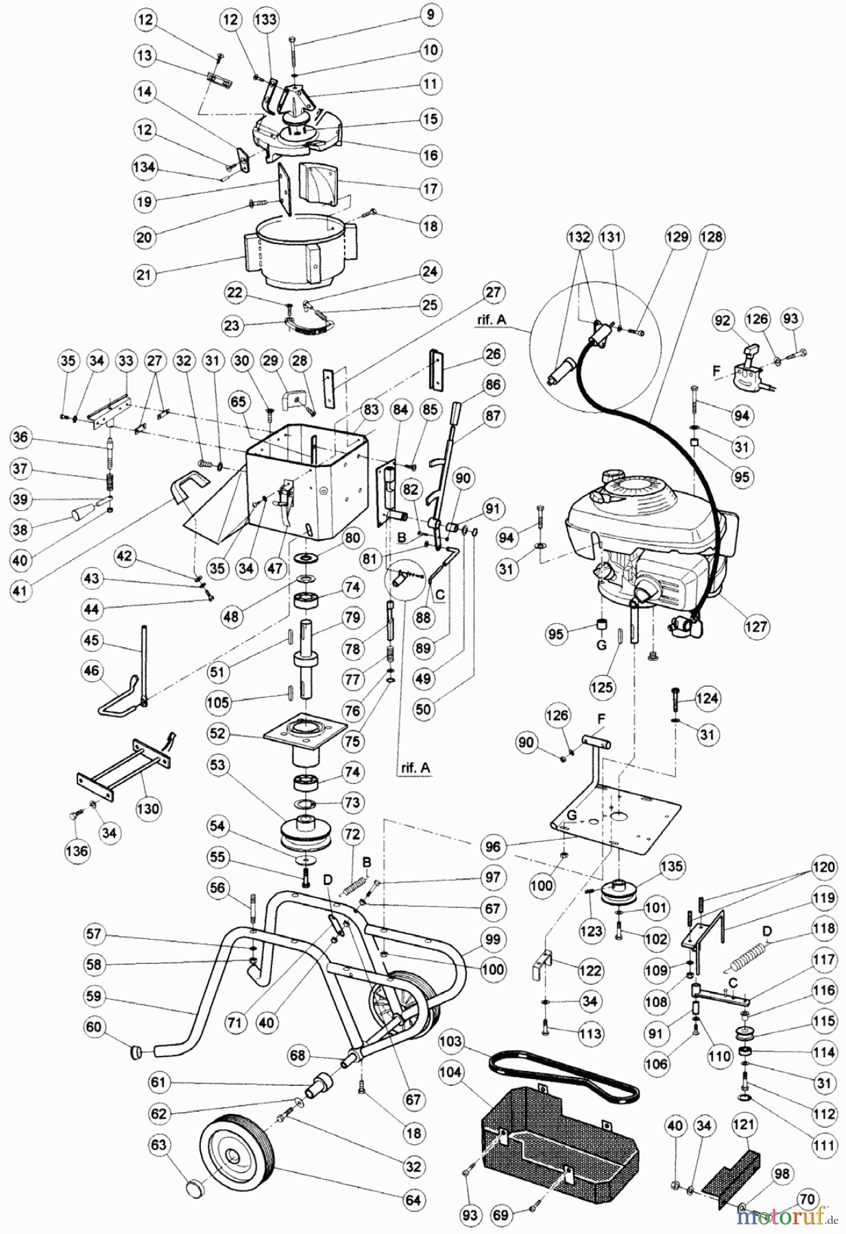 Dolmar Häcksler Benzin PH-4041 2 Motor
