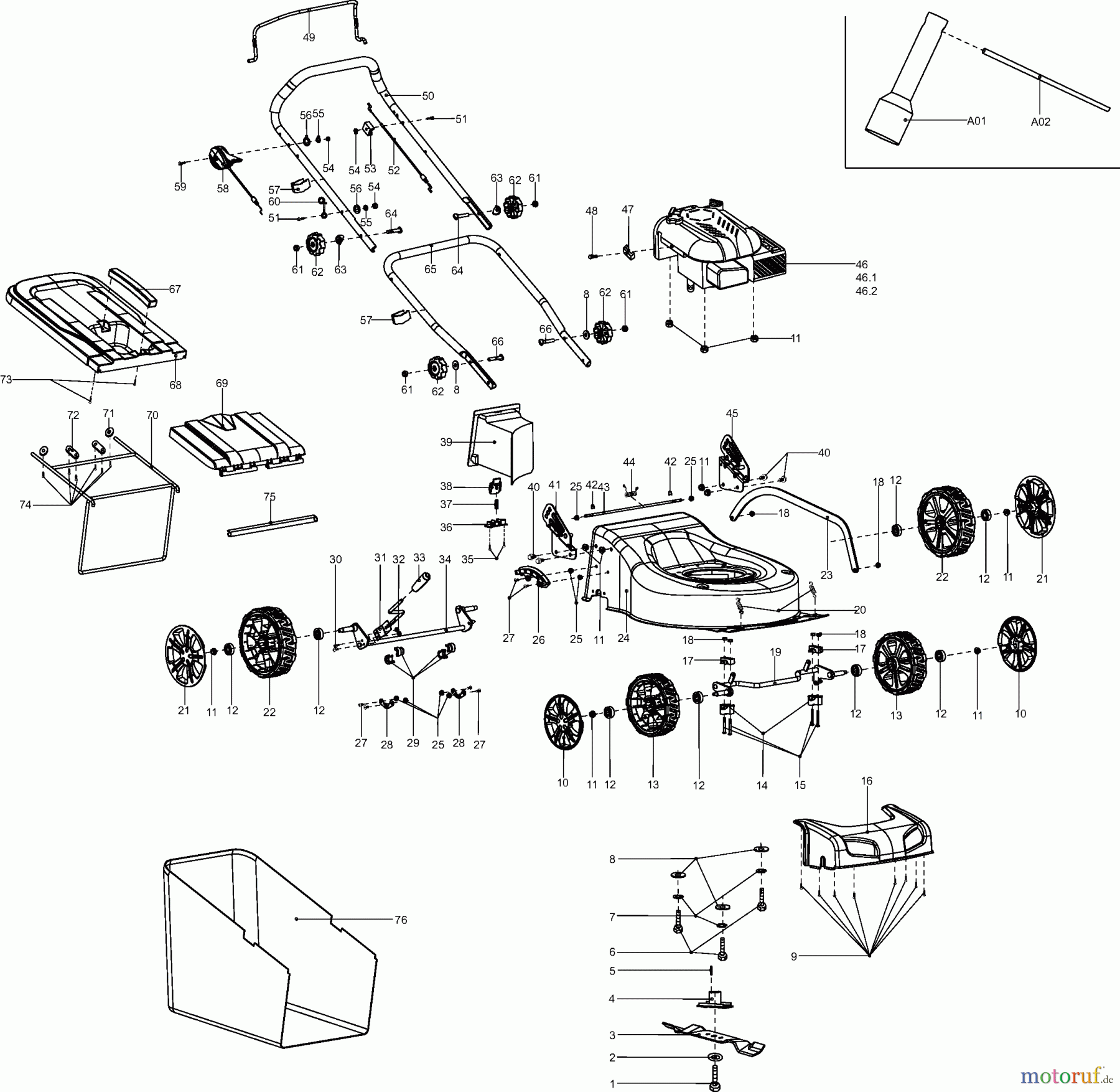 Dolmar Rasenmäher Benzin PM-411 5 PLM4120, PM-411