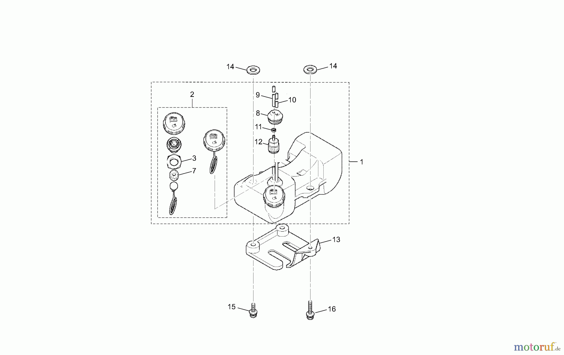 Dolmar Motorsensen & Trimmer Benzin 2-Takt MS-261 U (USA) 10 Kraftstofftank