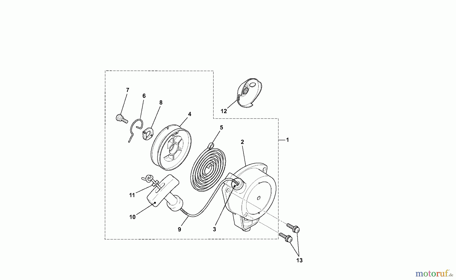 Dolmar Motorsensen & Trimmer Benzin 2-Takt MS-261 U (USA) 9 Starter