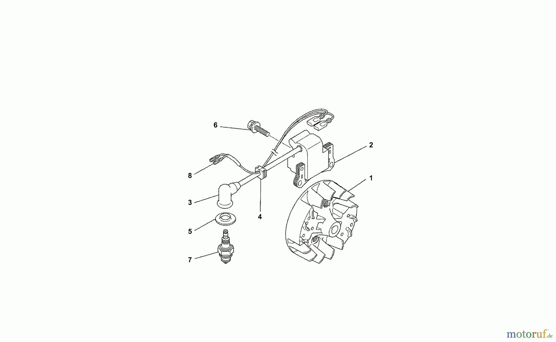 Dolmar Motorsensen & Trimmer Benzin 2-Takt MS-331 C (USA) 4 Polrad, Zünder