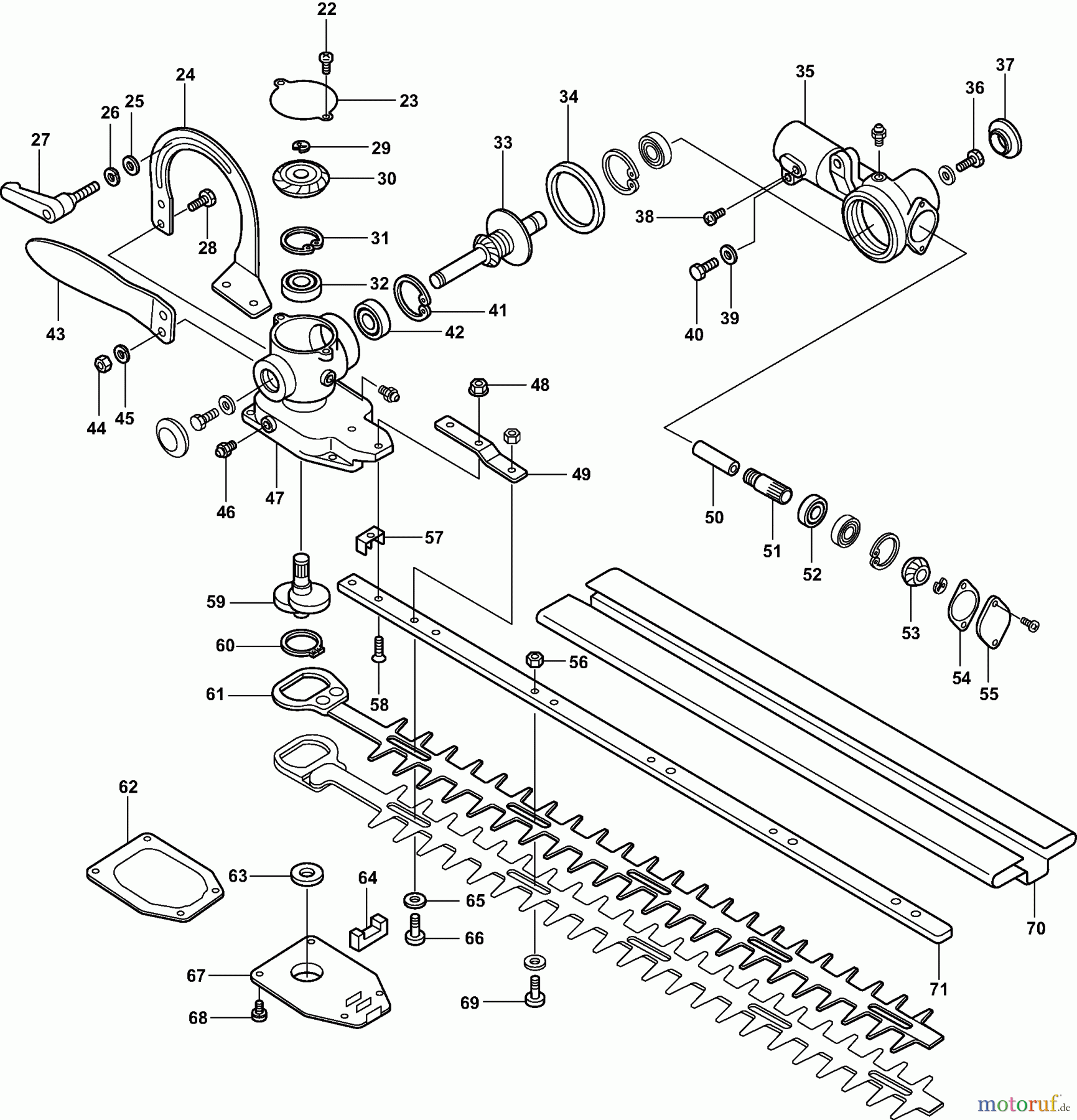  Dolmar Heckenscheren Benzin MH-2556 (USA) MH-2556 (USA 2010=>) 3  Getriebe, Scherblatt