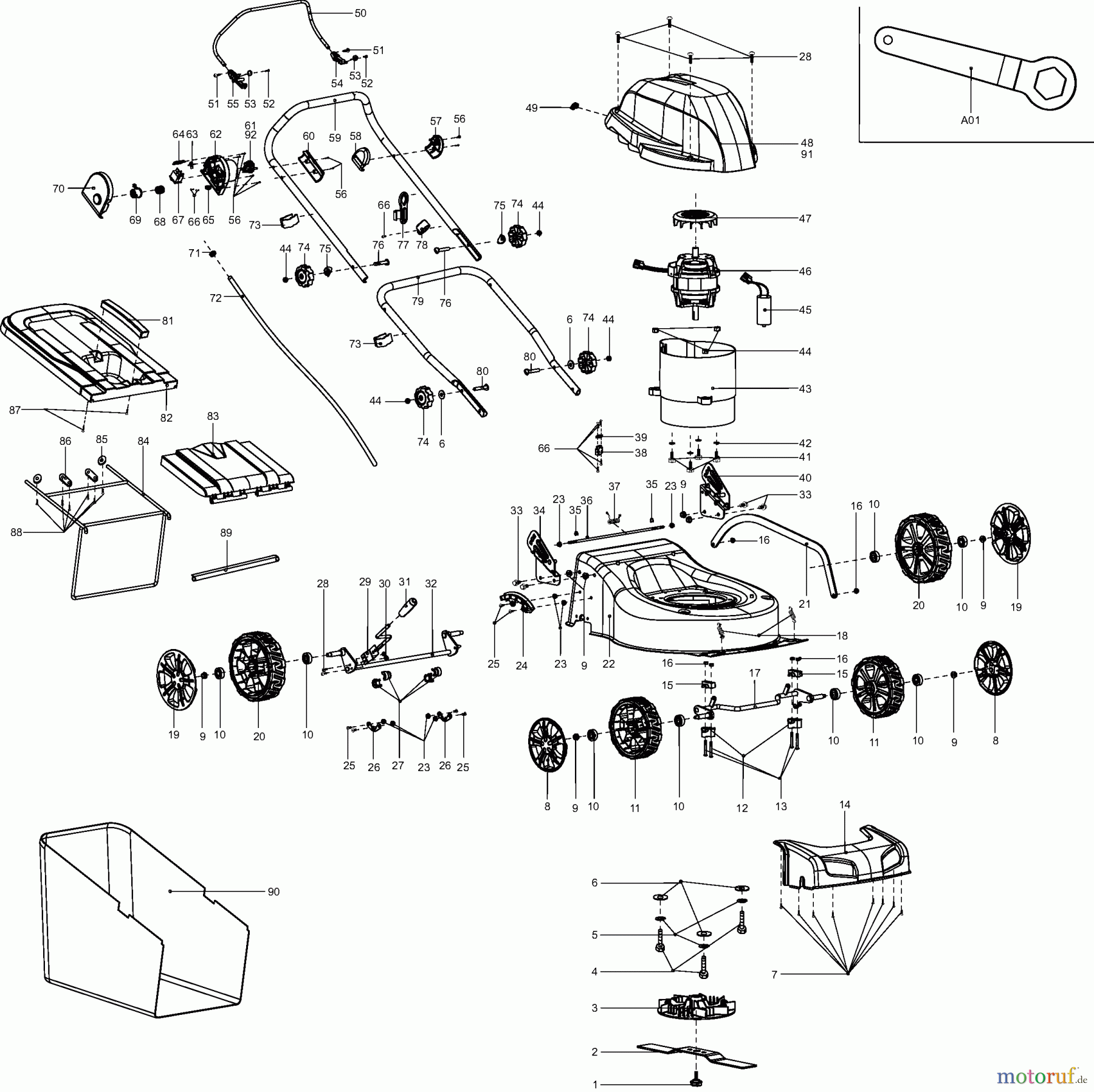 Dolmar Rasenmäher Elektro EM41 1 EM-41, ELM4110 (SCHUKO / UK)