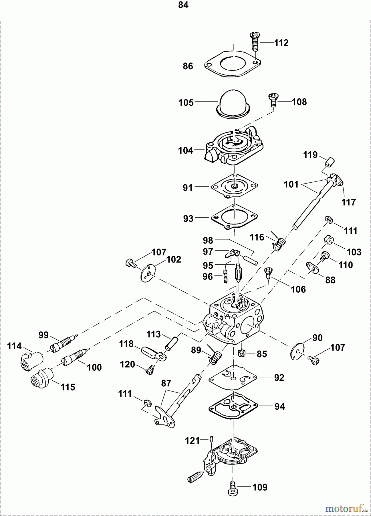 Dolmar Blasgeräte Benzin PB-500 R (USA) 4 Vergaser