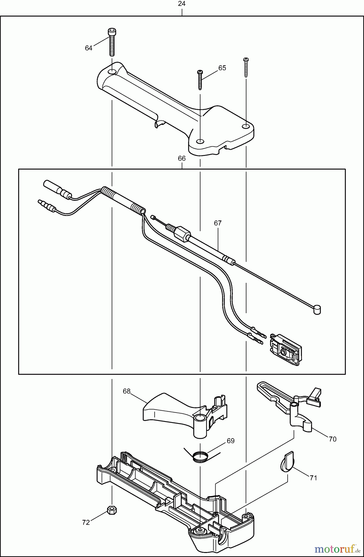 Dolmar Motorsensen & Trimmer Benzin 2-Takt MS-4200 E 2 Bedienungshandgriff kpl.