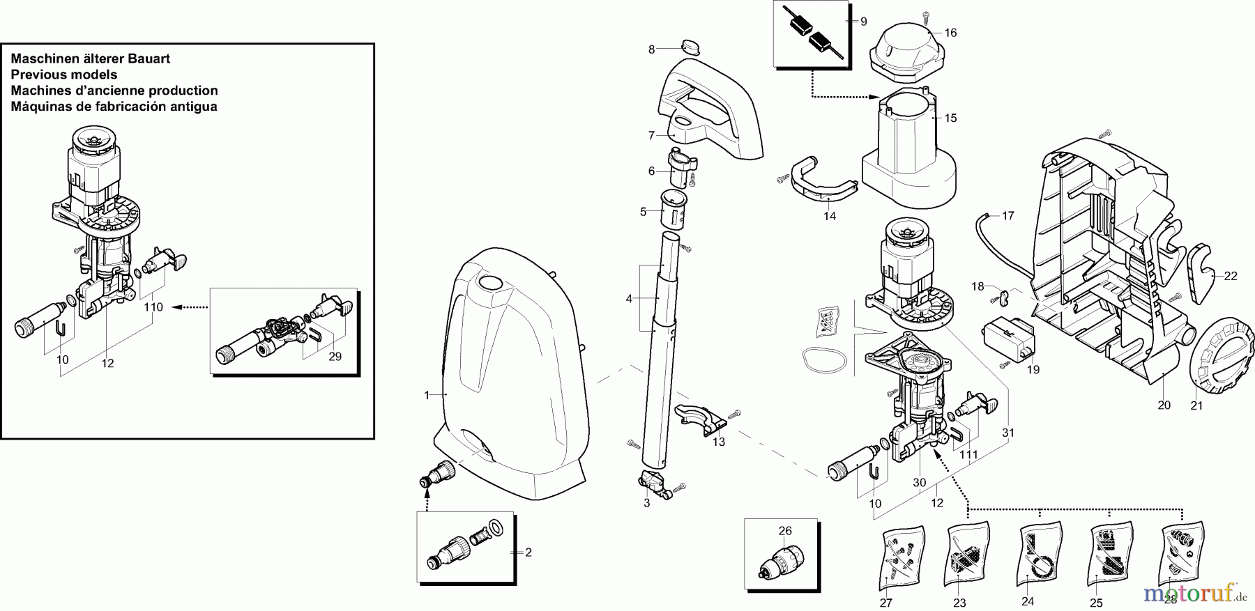 Dolmar Hochdruckreiniger Elektro HP20 1  Gehäuse, Motor