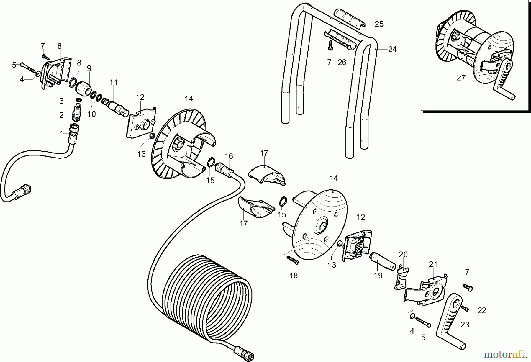 Dolmar Hochdruckreiniger Elektro HP6000 4  Schlauchtrommel