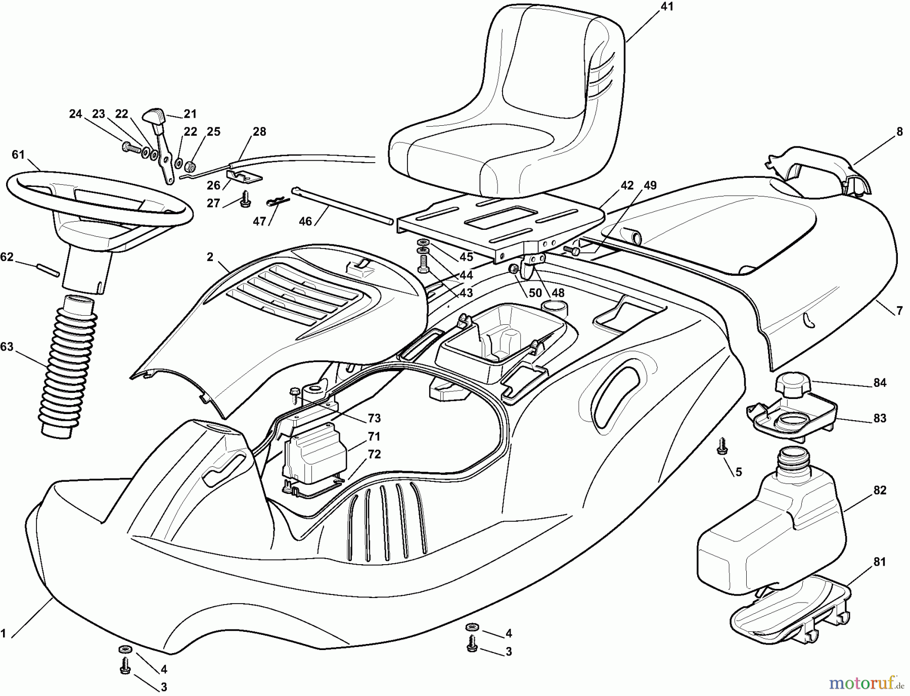  Dolmar Rasentraktoren RM-63.7 RM-63.7 (2009) 2  KARROSSERIE