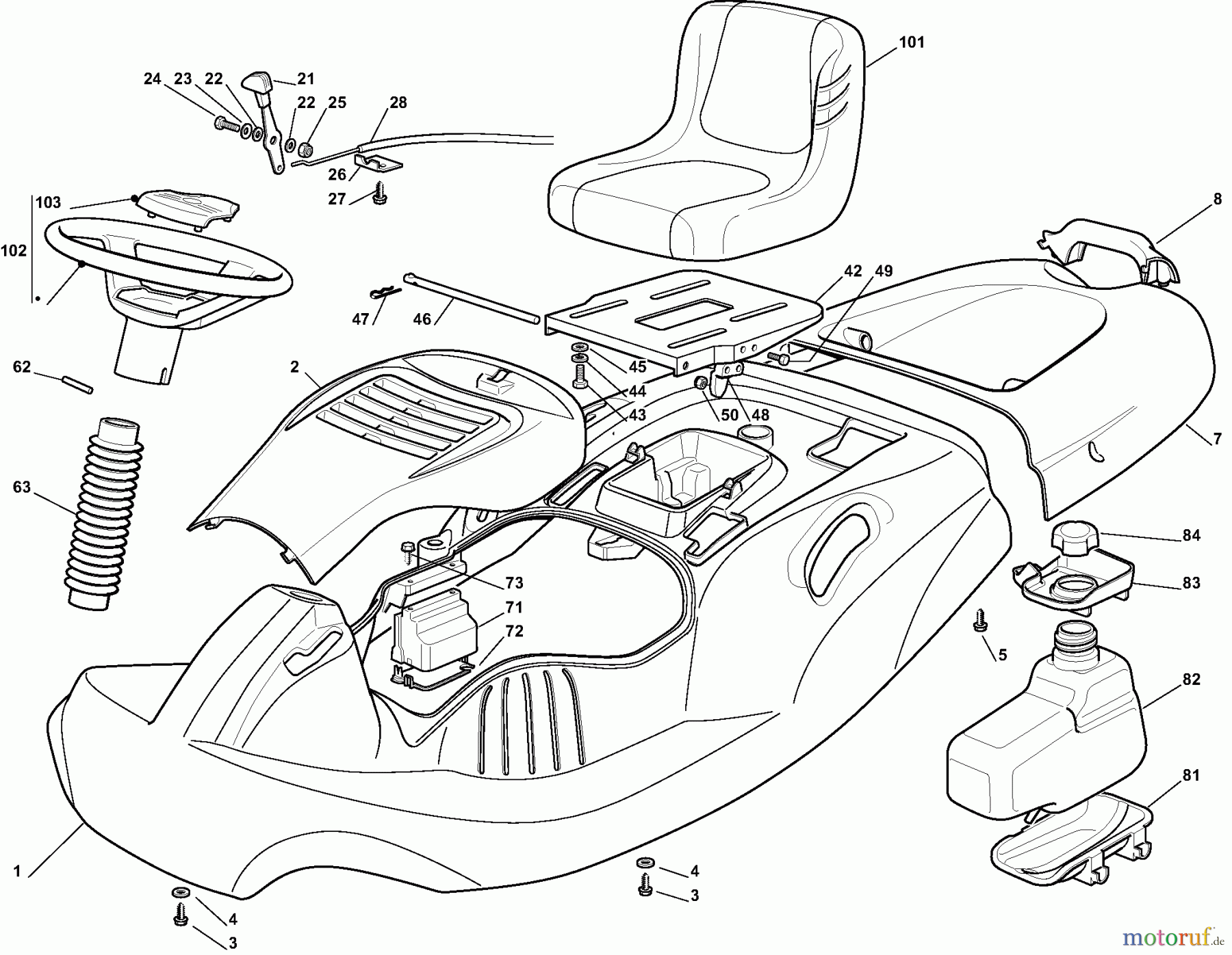 Dolmar Rasentraktoren RM-63.7 RM-63.7 (2010) 2 KARROSSERIE