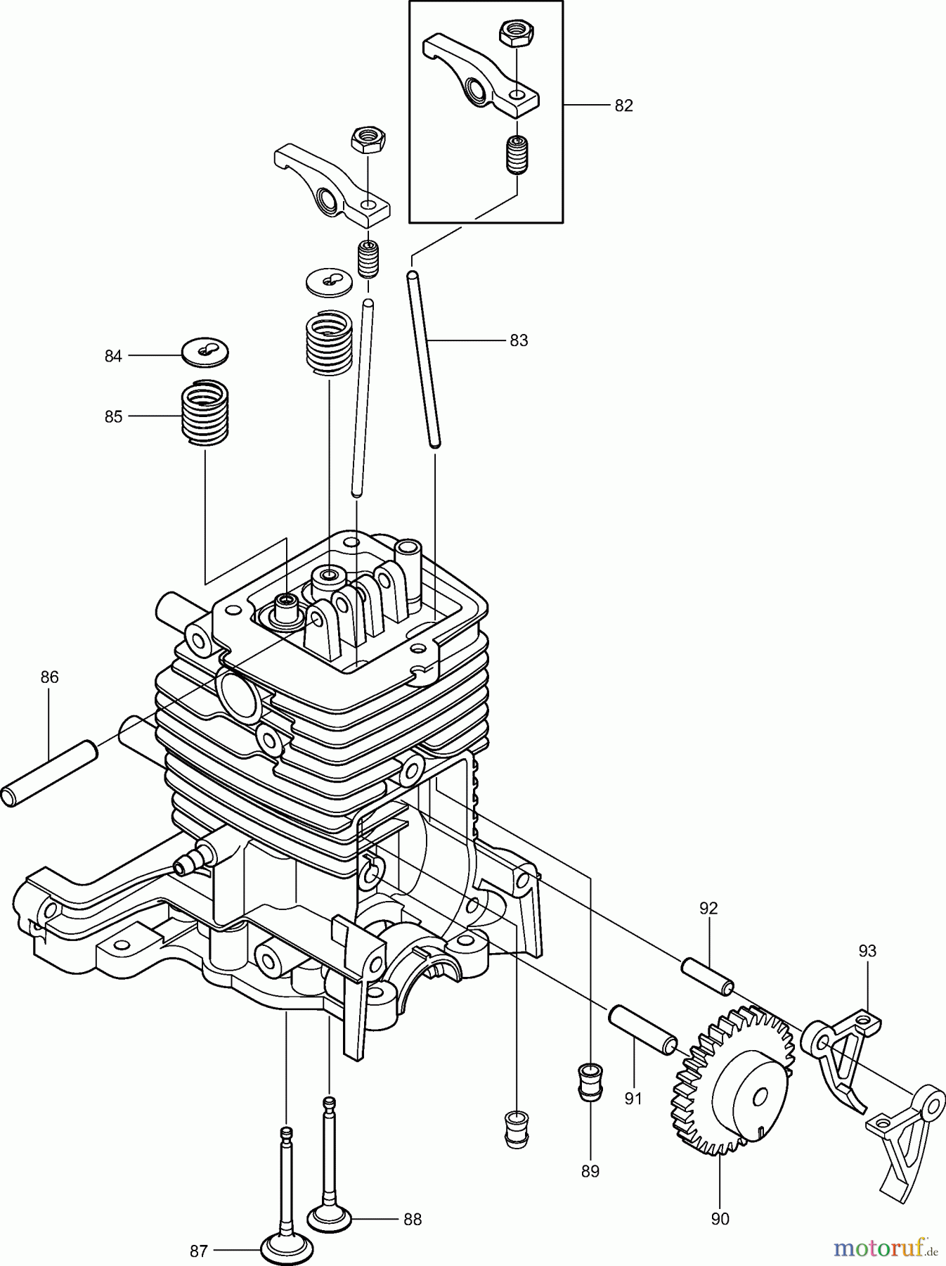 Dolmar Blasgeräte Benzin PB2524V 4 Nockenrad, Ventile
