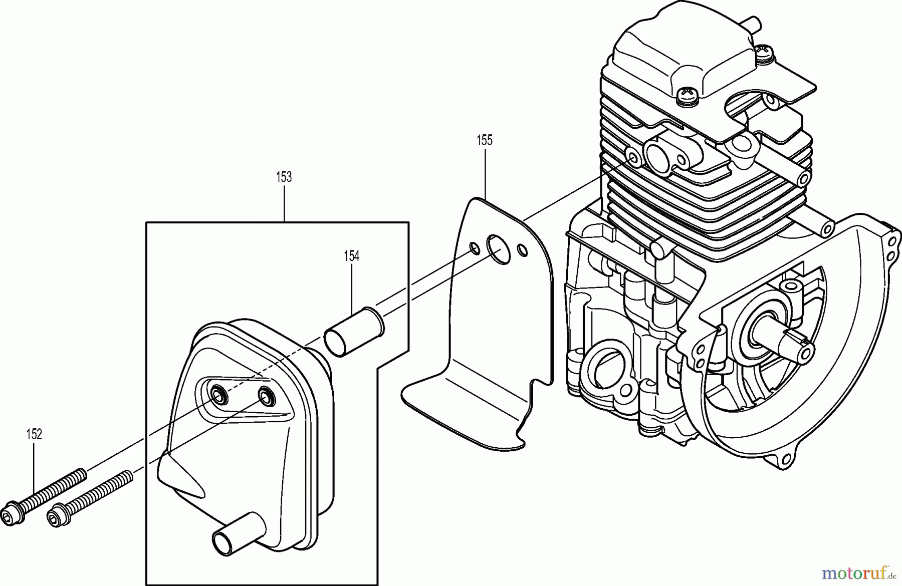 Dolmar Blasgeräte Benzin PB2524V 8 Schalldämpfer