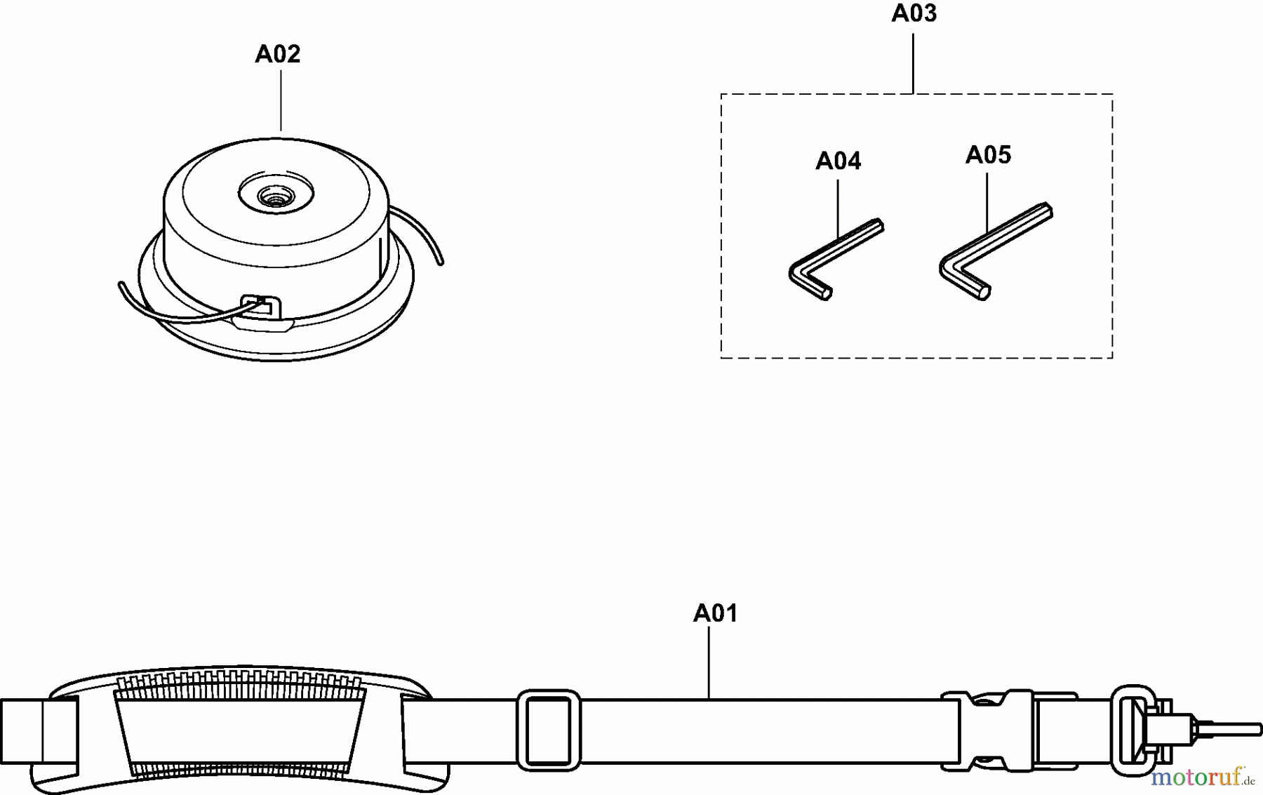 Dolmar Motorsensen & Trimmer Benzin 2-Takt MS-20 C (USA) 5 Zubehör