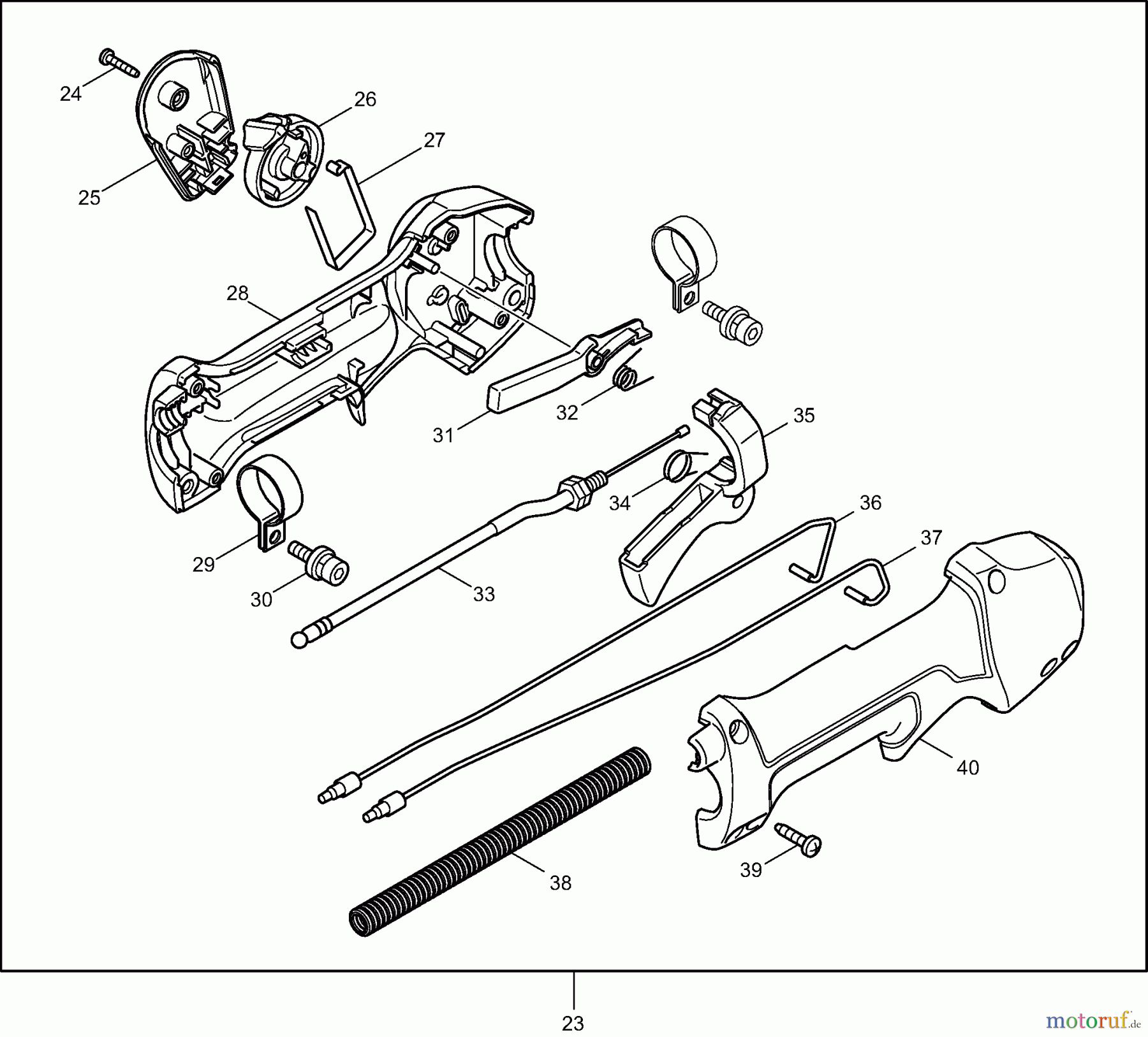 Dolmar Motorsensen & Trimmer Benzin 4-Takt MS-335.4 C (USA) 2 Bedienungshandgriff kpl.