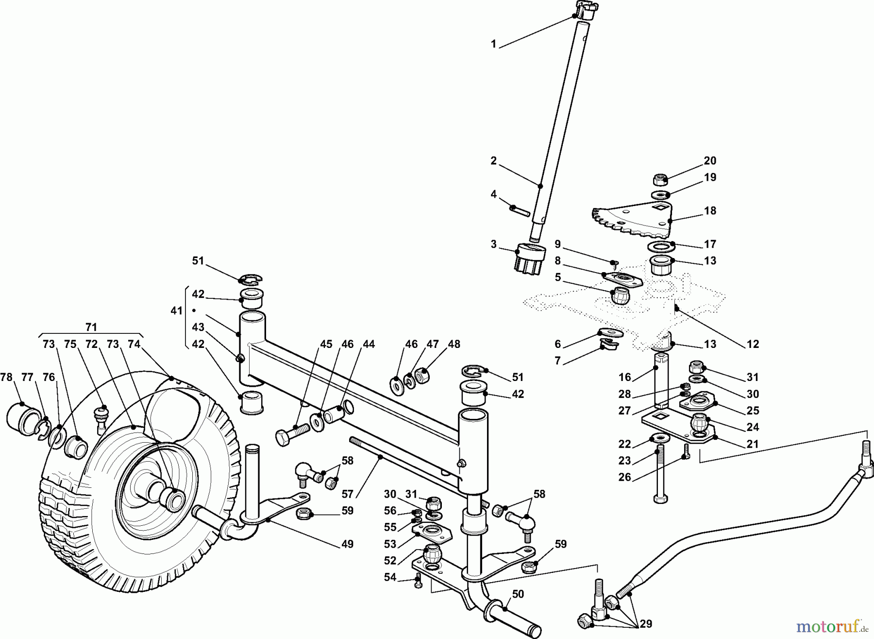  Dolmar Rasentraktoren TM-92.14 H2 TM-92.14 H2 (2010) 3a  LENKGETRIEBE