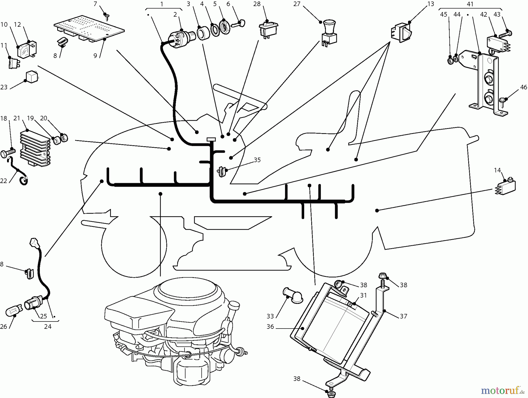  Dolmar Rasentraktoren TM-92.14 H2 TM-92.14 H2 (2012) 11a  ELEKTRISCHE TEILE