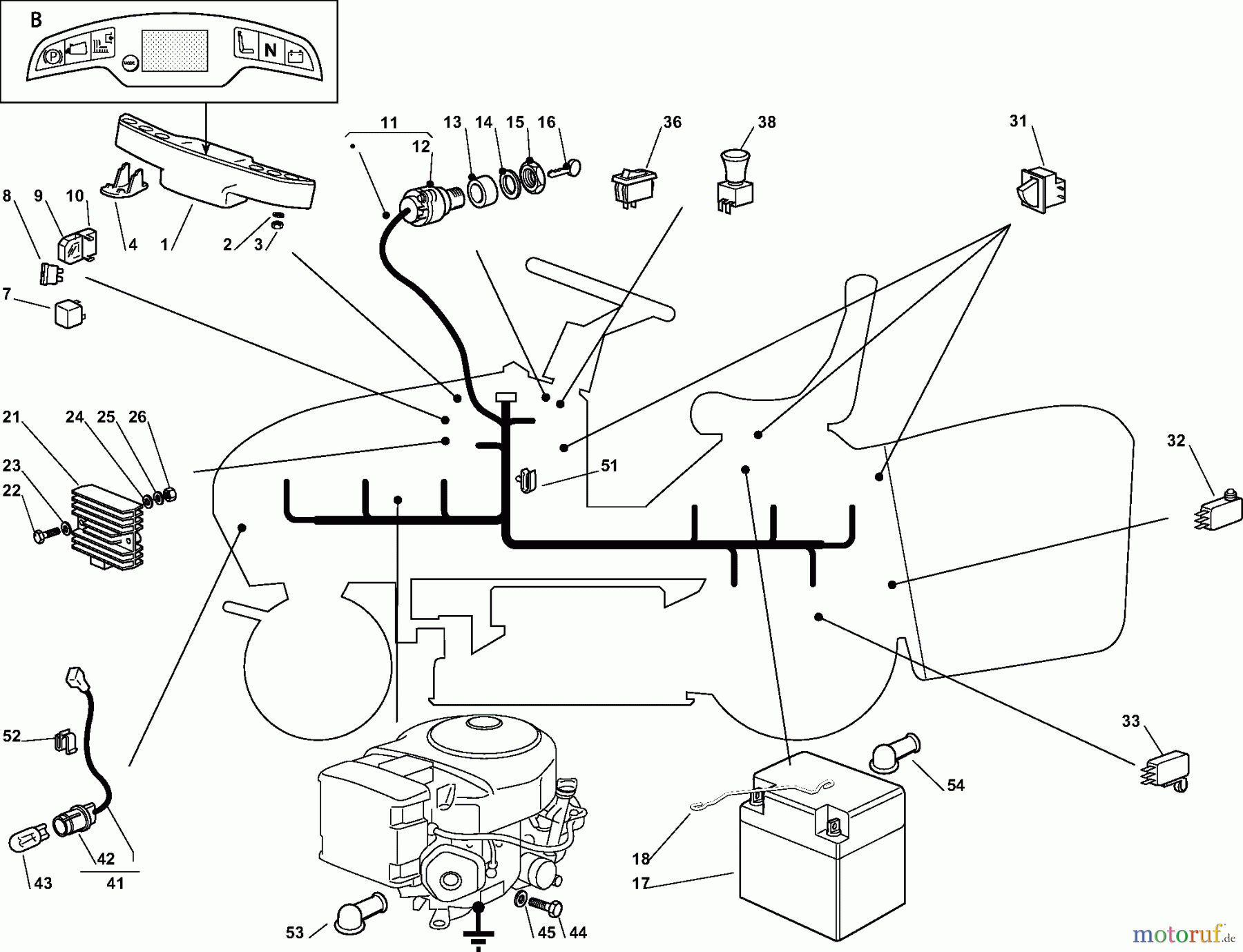 Dolmar Rasentraktoren TM-102.16 H2 TM-102.16 H2 (2009-2010) 11c ELEKTRISCHE TEILE
