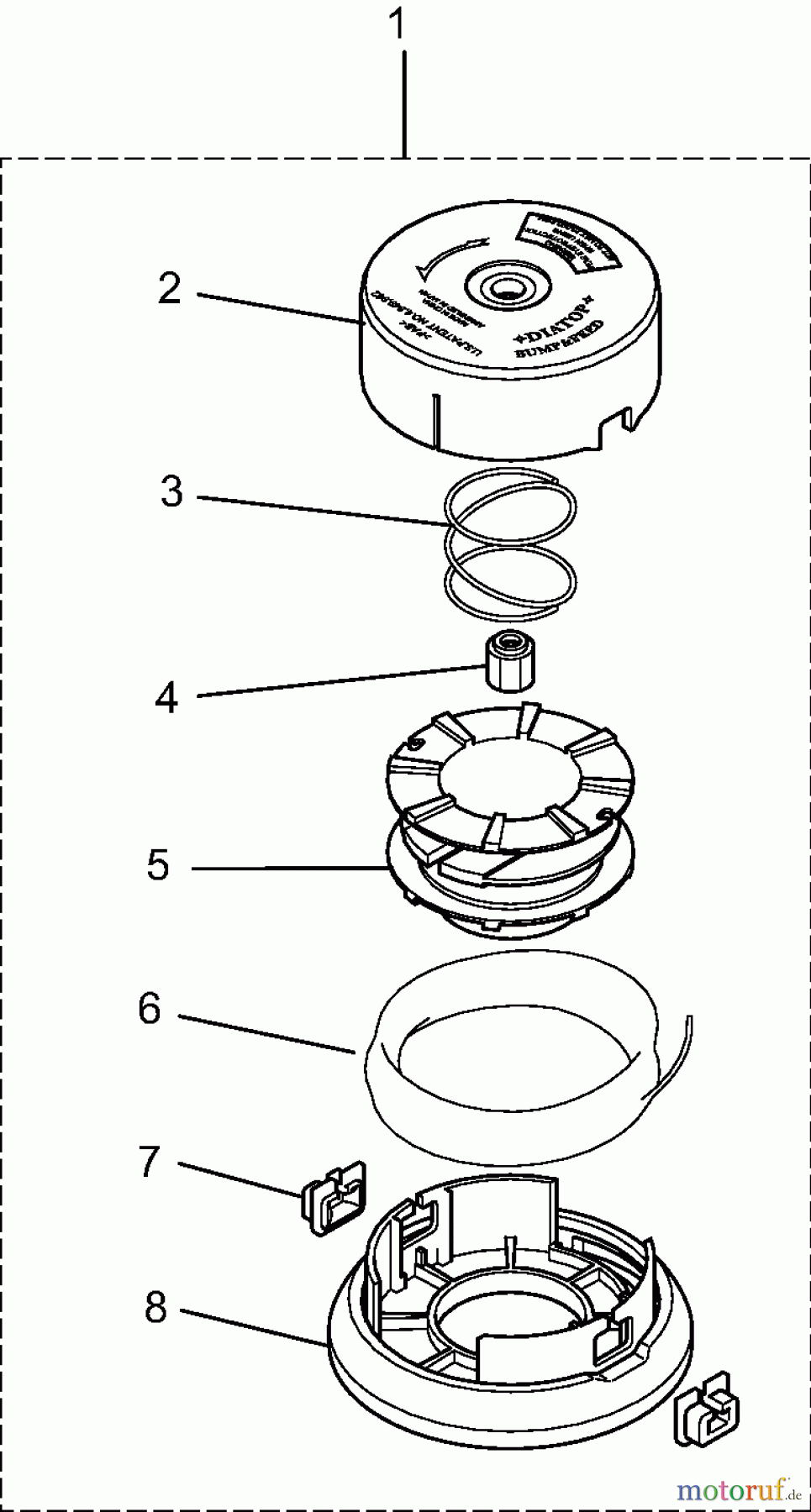  Dolmar Motorsensen & Trimmer Zubehör Fadenköpfe DOLMAR 3a  Tap&Go 351502030, 381224266, 381224666