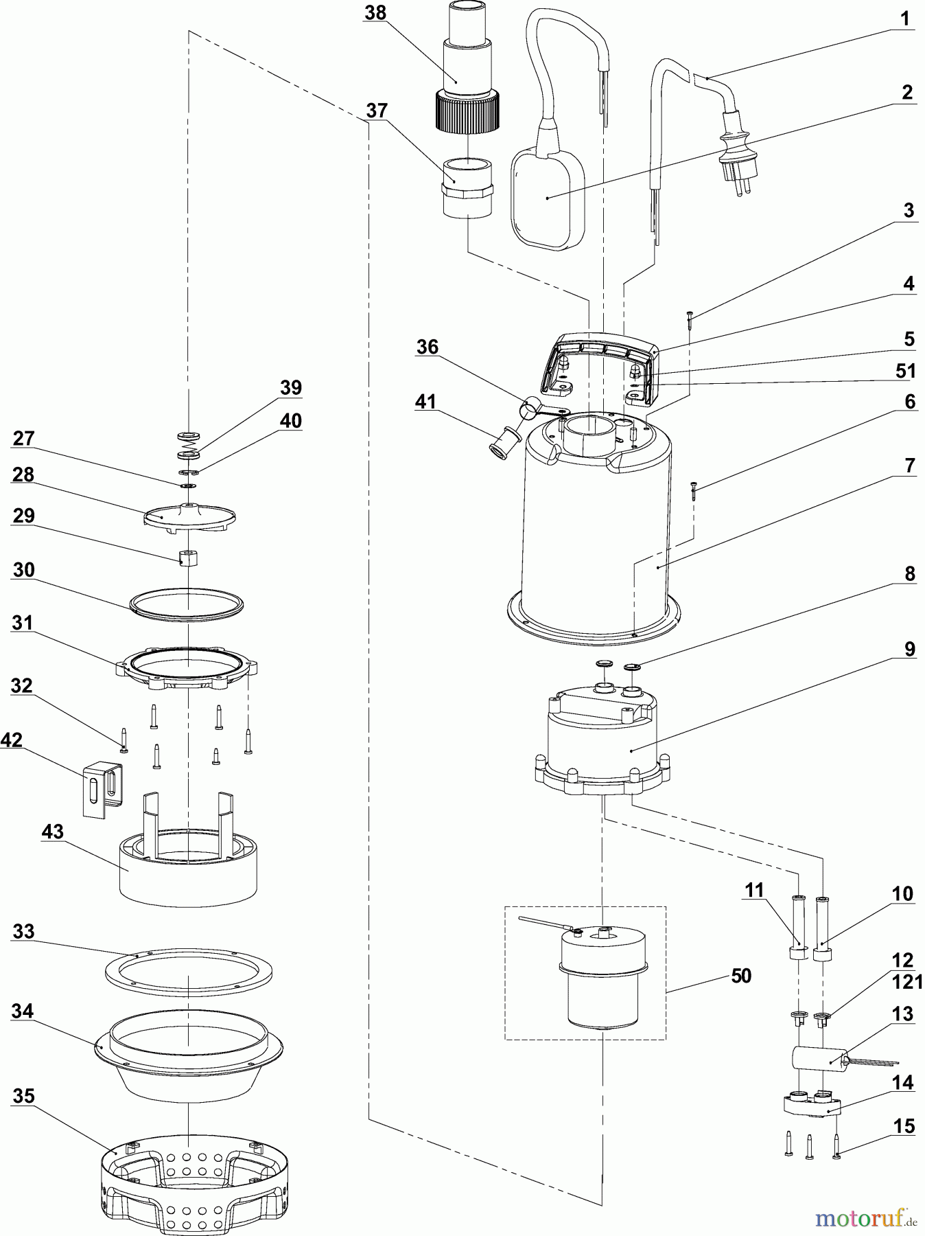  Dolmar Wasserpumpen Elektro EP1680S 8  EP-1680 S, PF1100