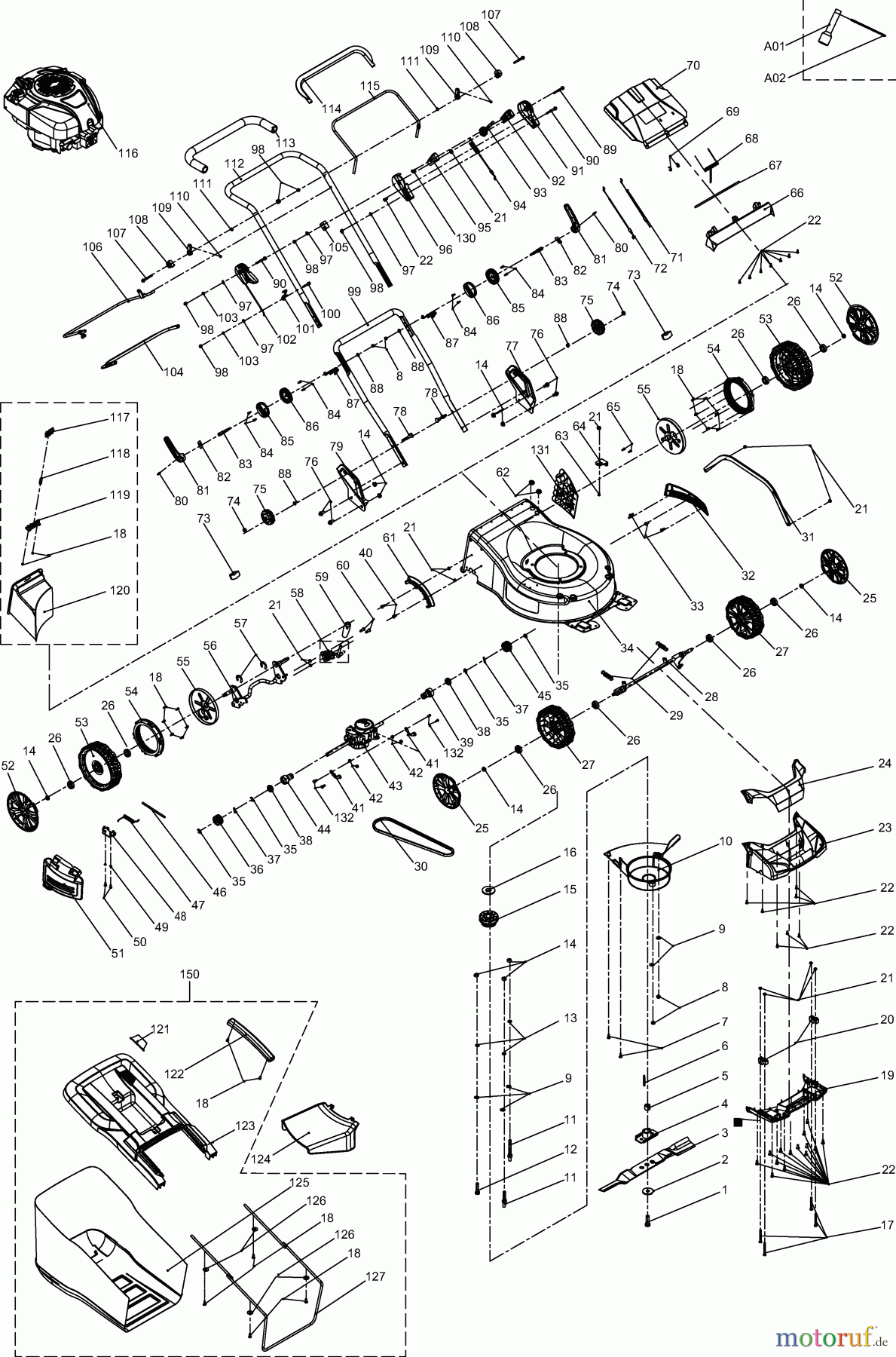  Dolmar Rasenmäher Benzin PM4602S3C 3  PM-4602 S3C