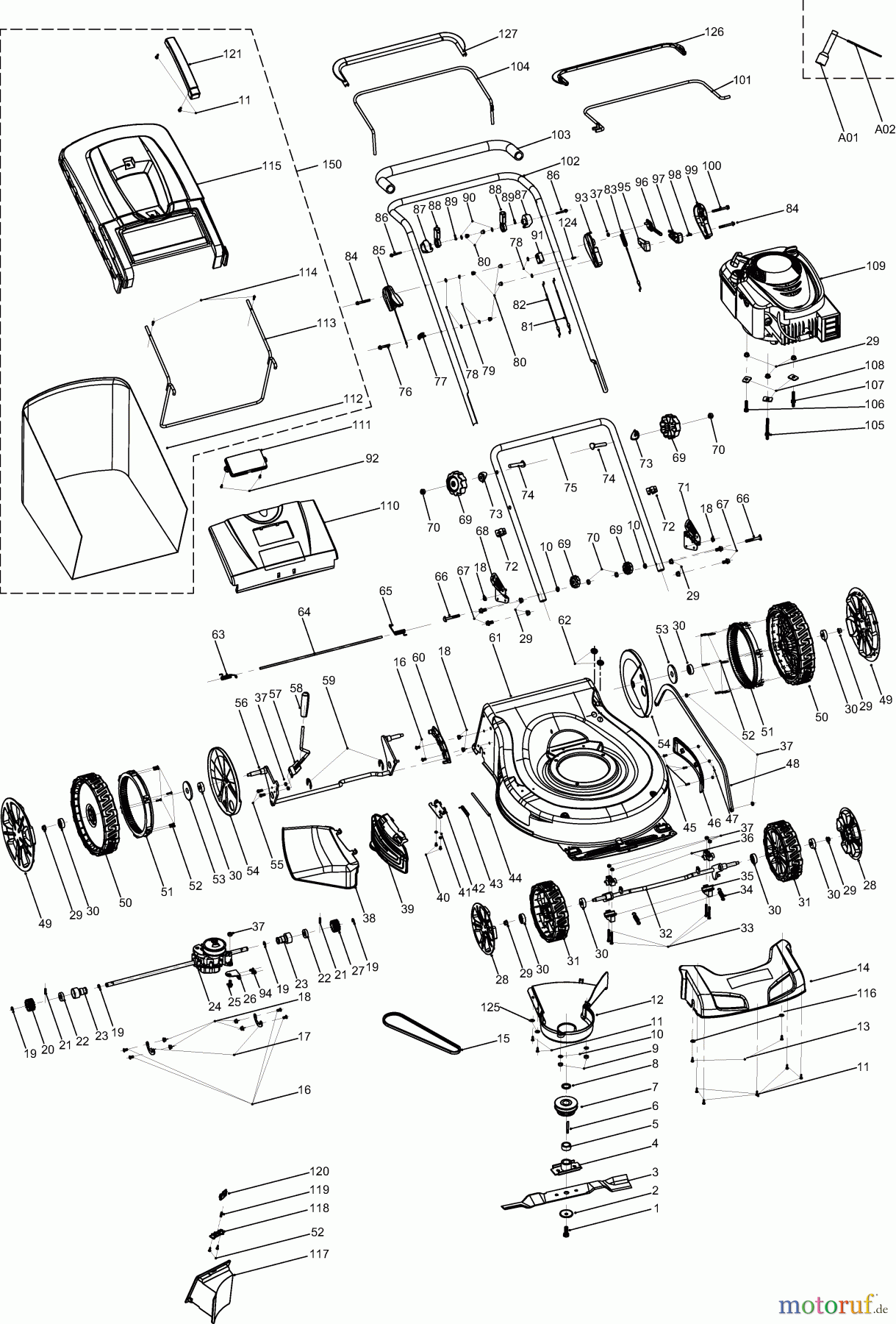 Dolmar Rasenmäher Benzin PM5600S3C 5 PM-5600 S3C