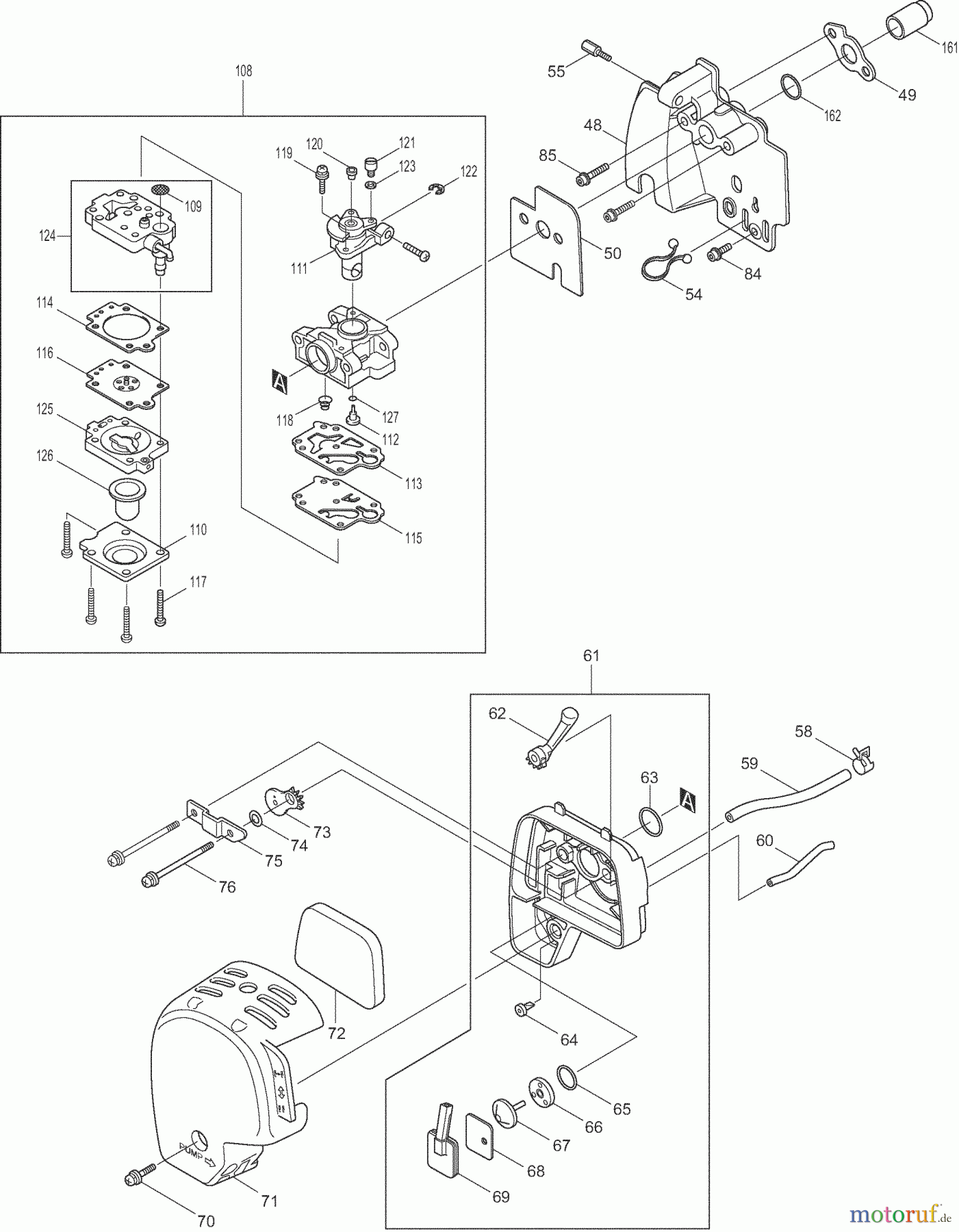 Dolmar Wasserpumpen Benzin MP2454(Z) 2 Vergaser, Luftfilter