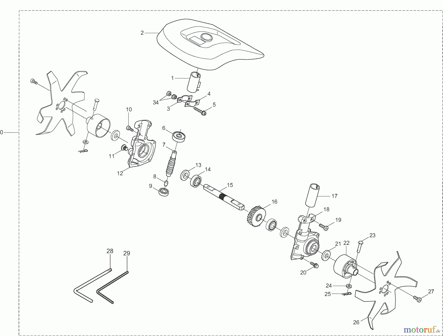 Dolmar Motorsensen & Trimmer Benzin 2-Takt MS-26 C 8 Kultivator